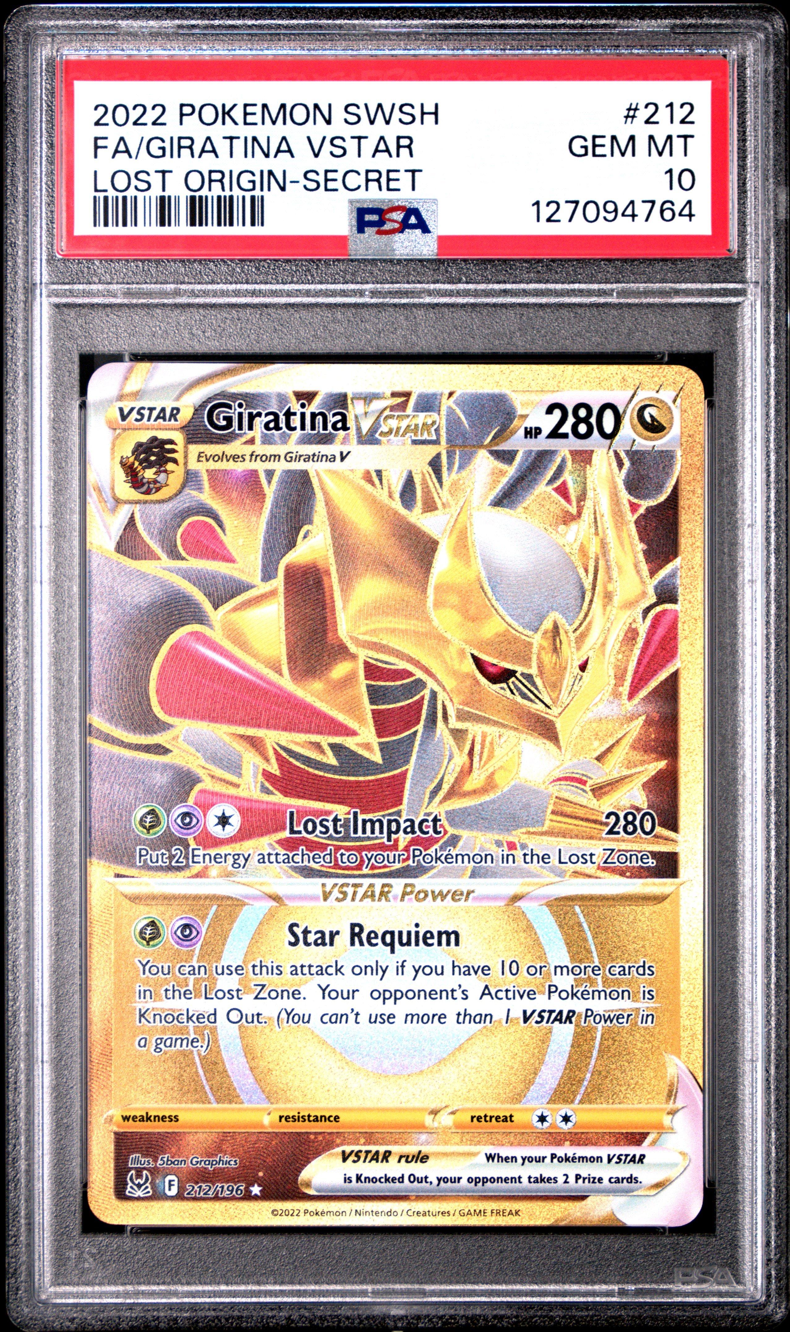 2022 Pokemon Sword & Shield Lost Origin 212 Full Art/giratina
