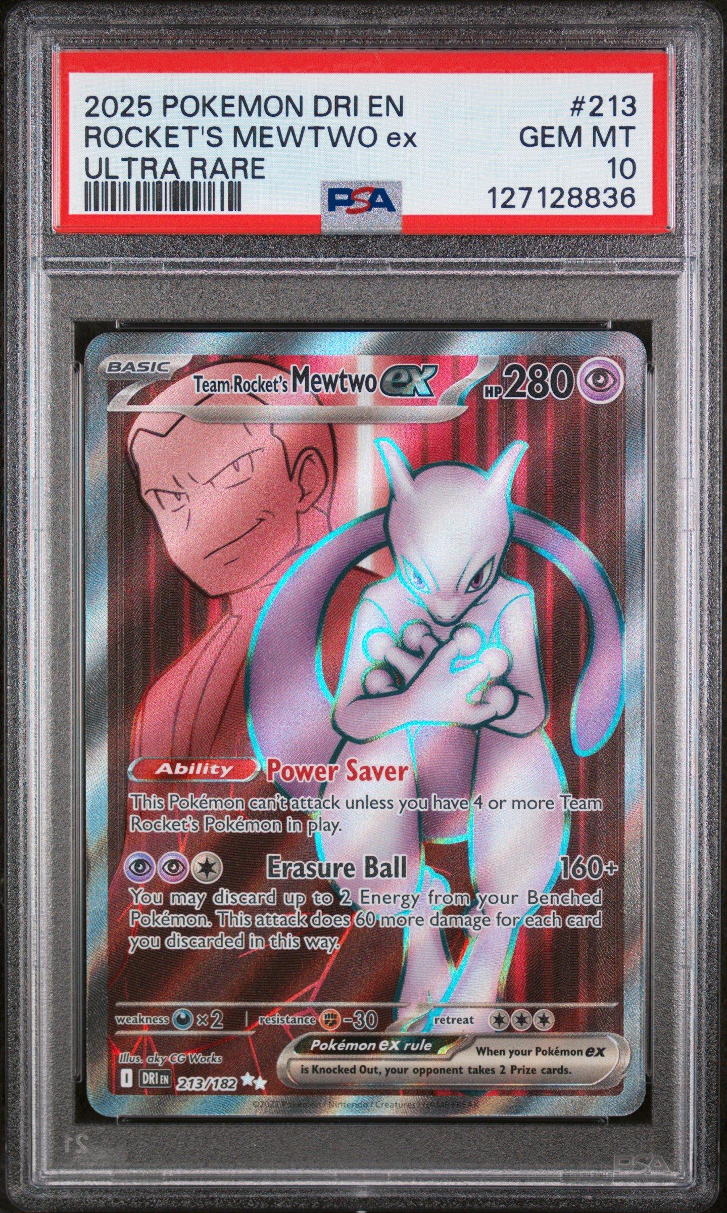 2025 Pokemon Dri En-destined Rivals 213 Team Rocket's Mewtwo Ex