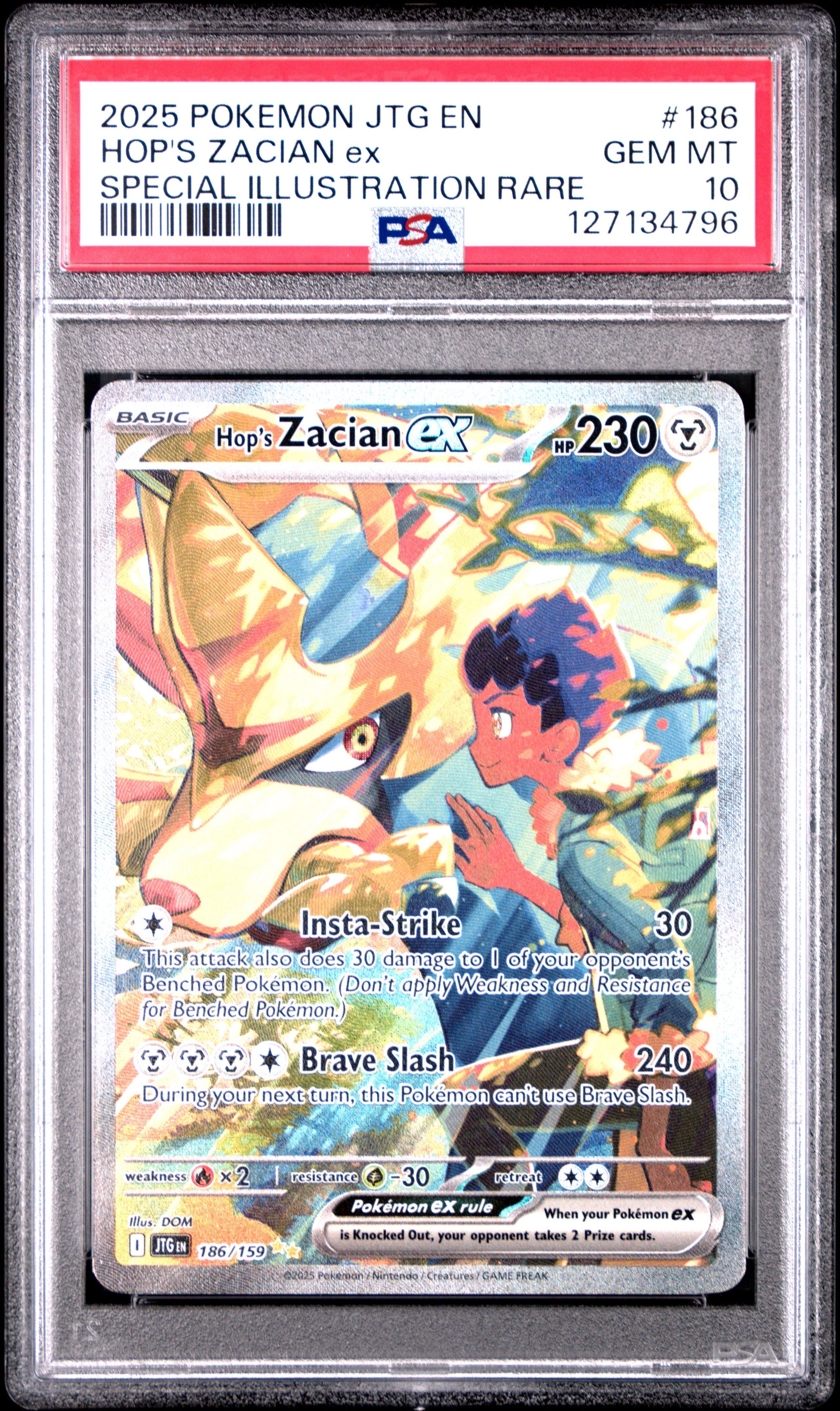 2025 Pokemon Jtg En-journey Together 186 Hop's Zacian Ex Special