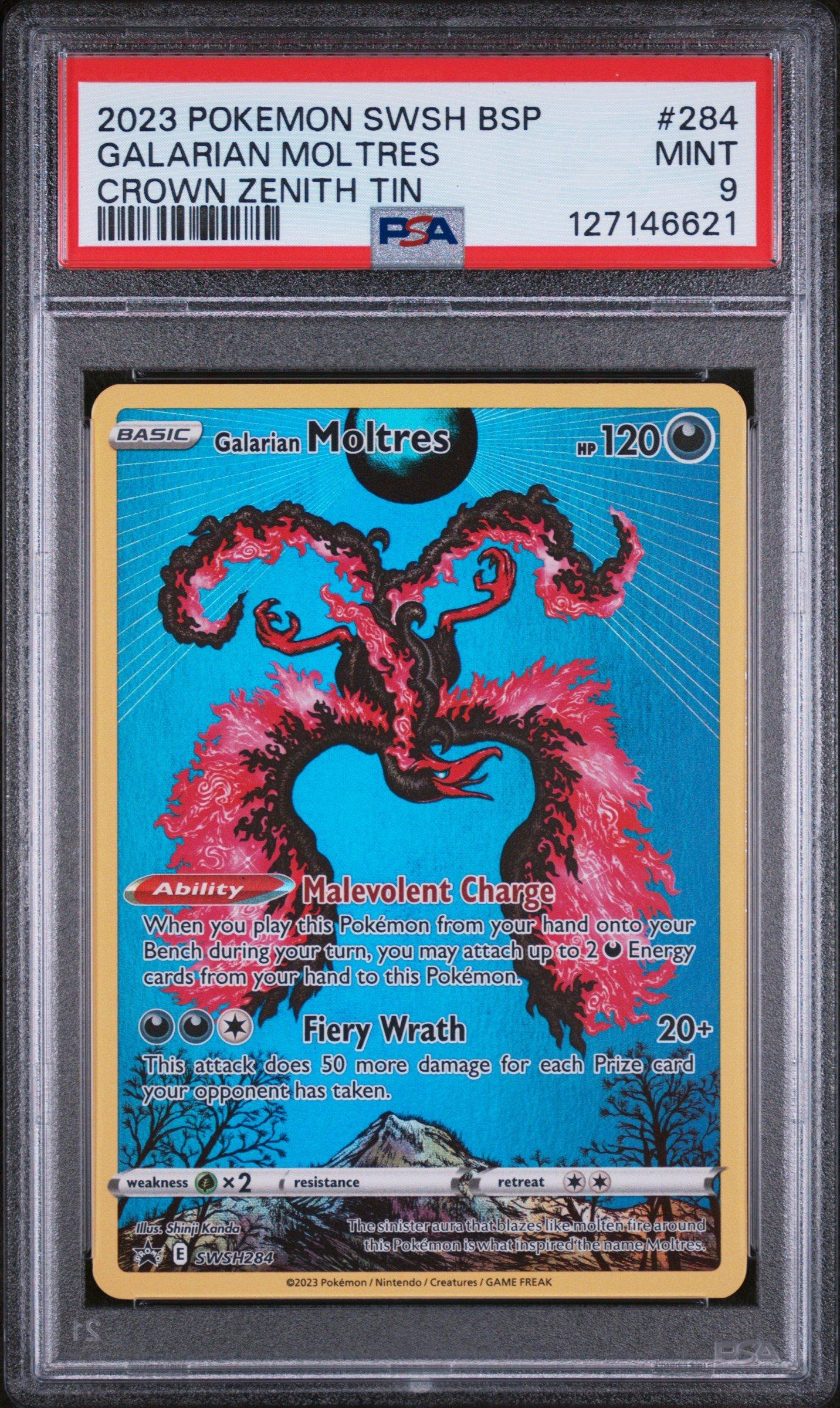 2023 Pokemon Swsh Black Star Promo 284 Galarian Moltres Crown