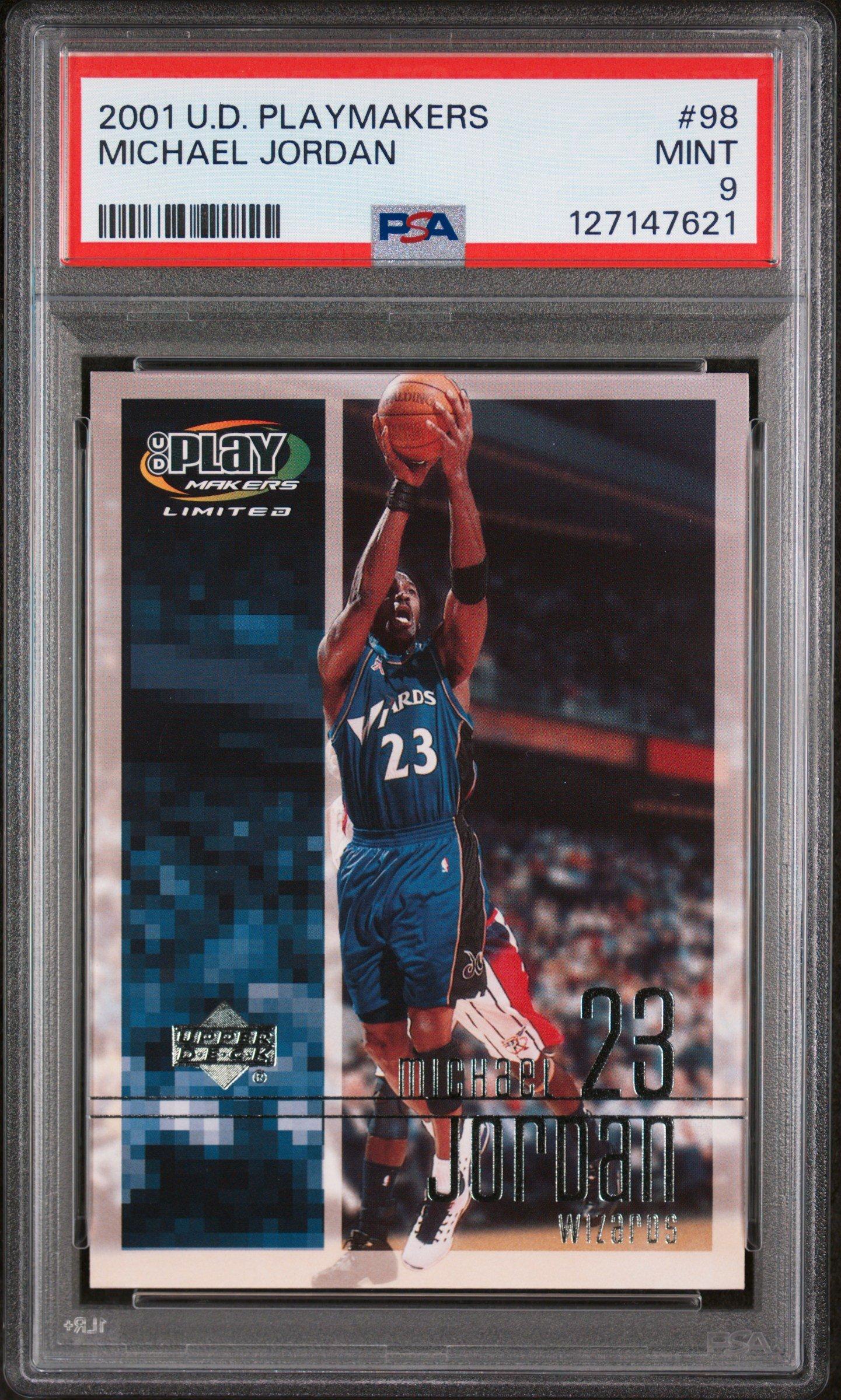 2001 Upper Deck Playmakers 98 Michael Jordan PSA 9