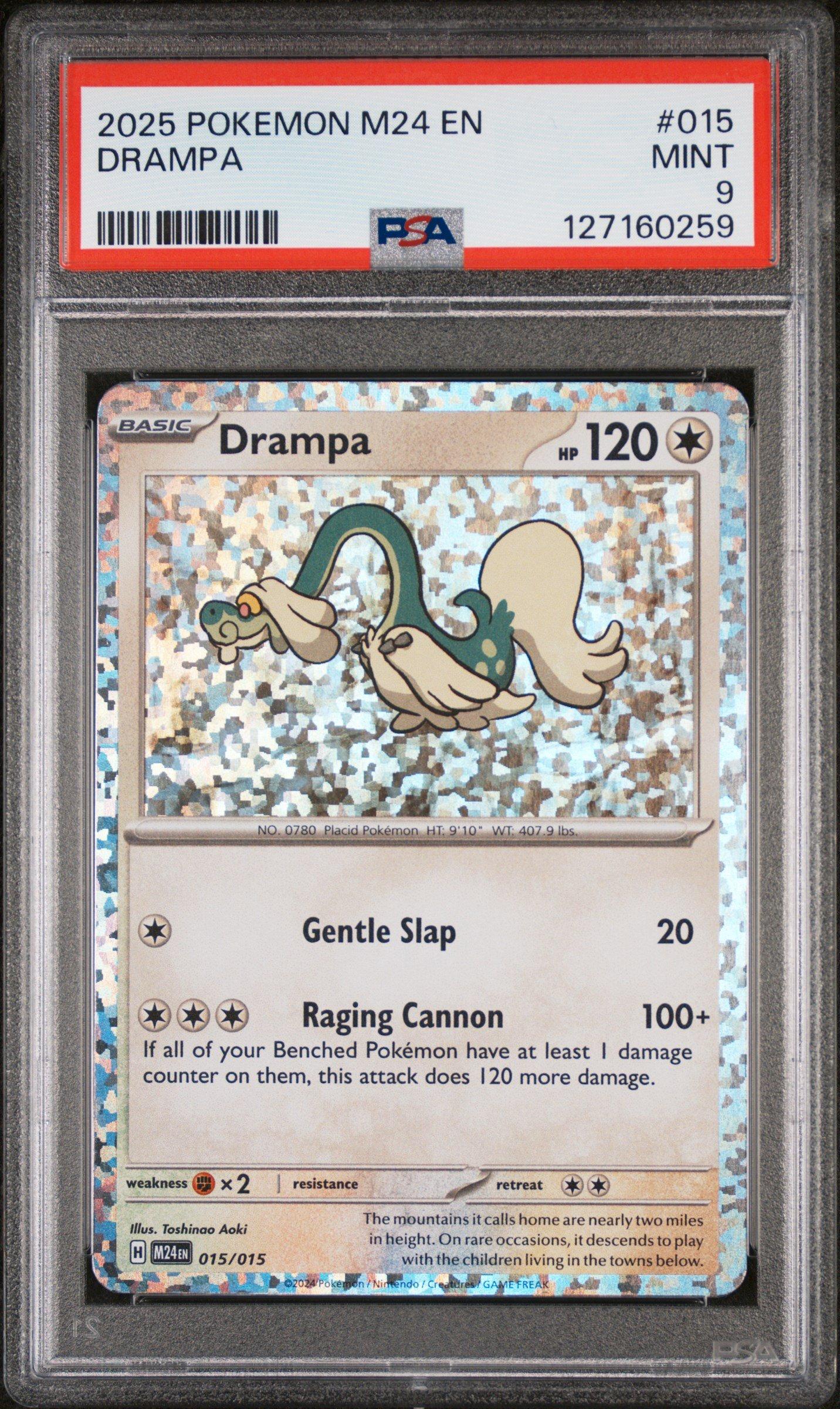 2025 Pokemon M24 En-mcdonald's Collection 015 Drampa PSA 9