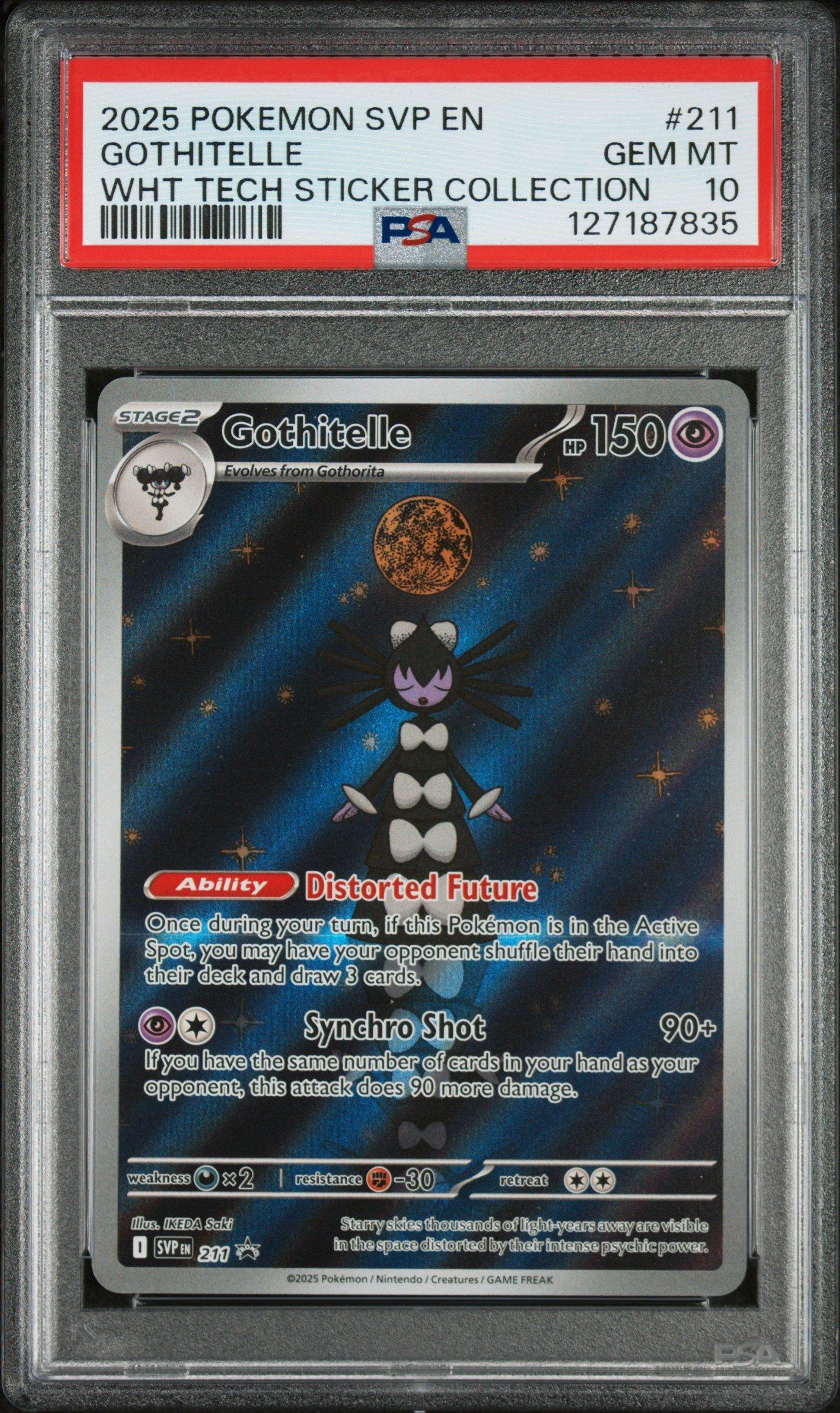 2025 Pokemon Svp En-sv Black Star Promo 211 Gothitelle White Flare Tech  Sticker Collection PSA 10 Graded Card | GameStop