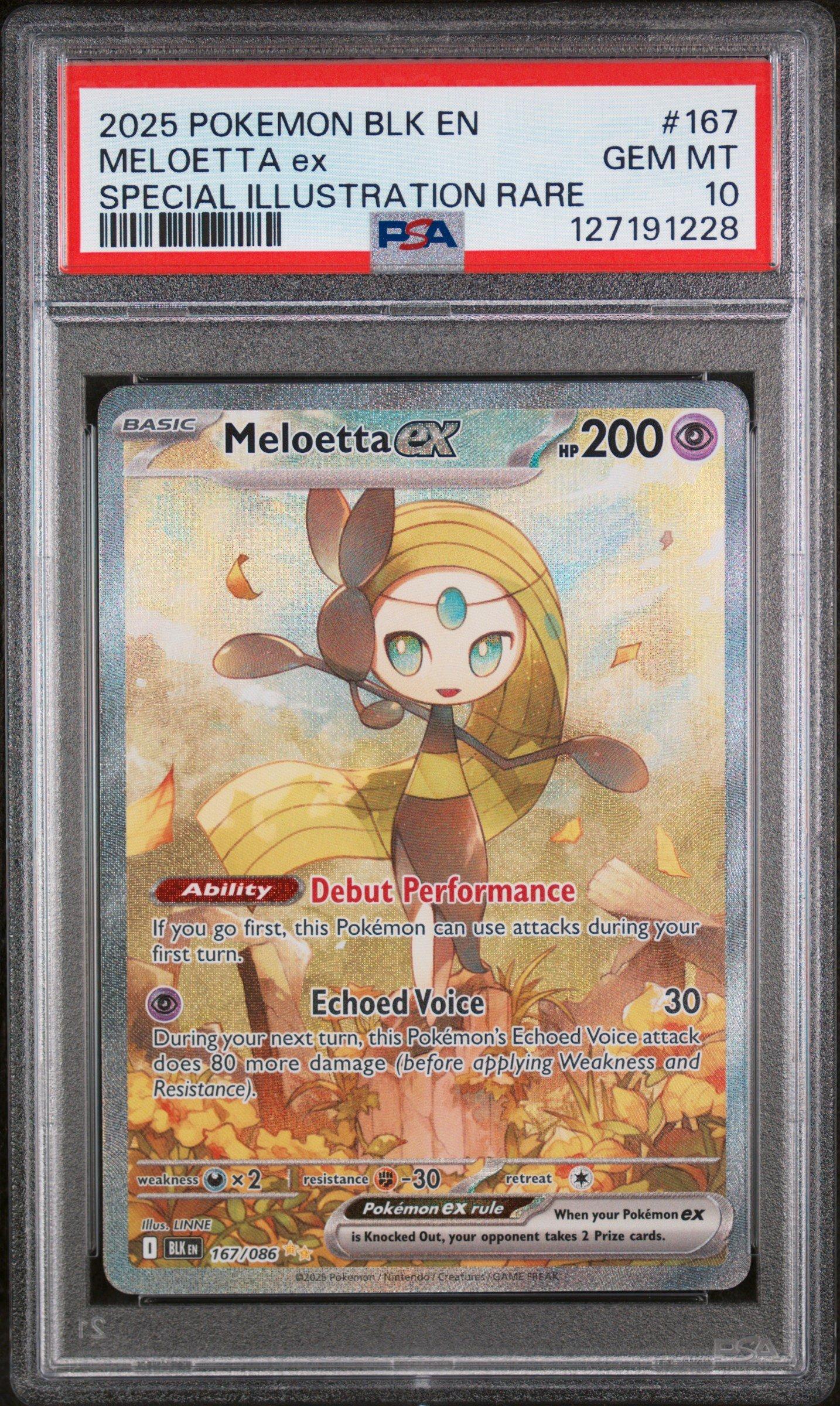 2025 Pokemon Blk En-black Bolt 167 Meloetta Ex Special