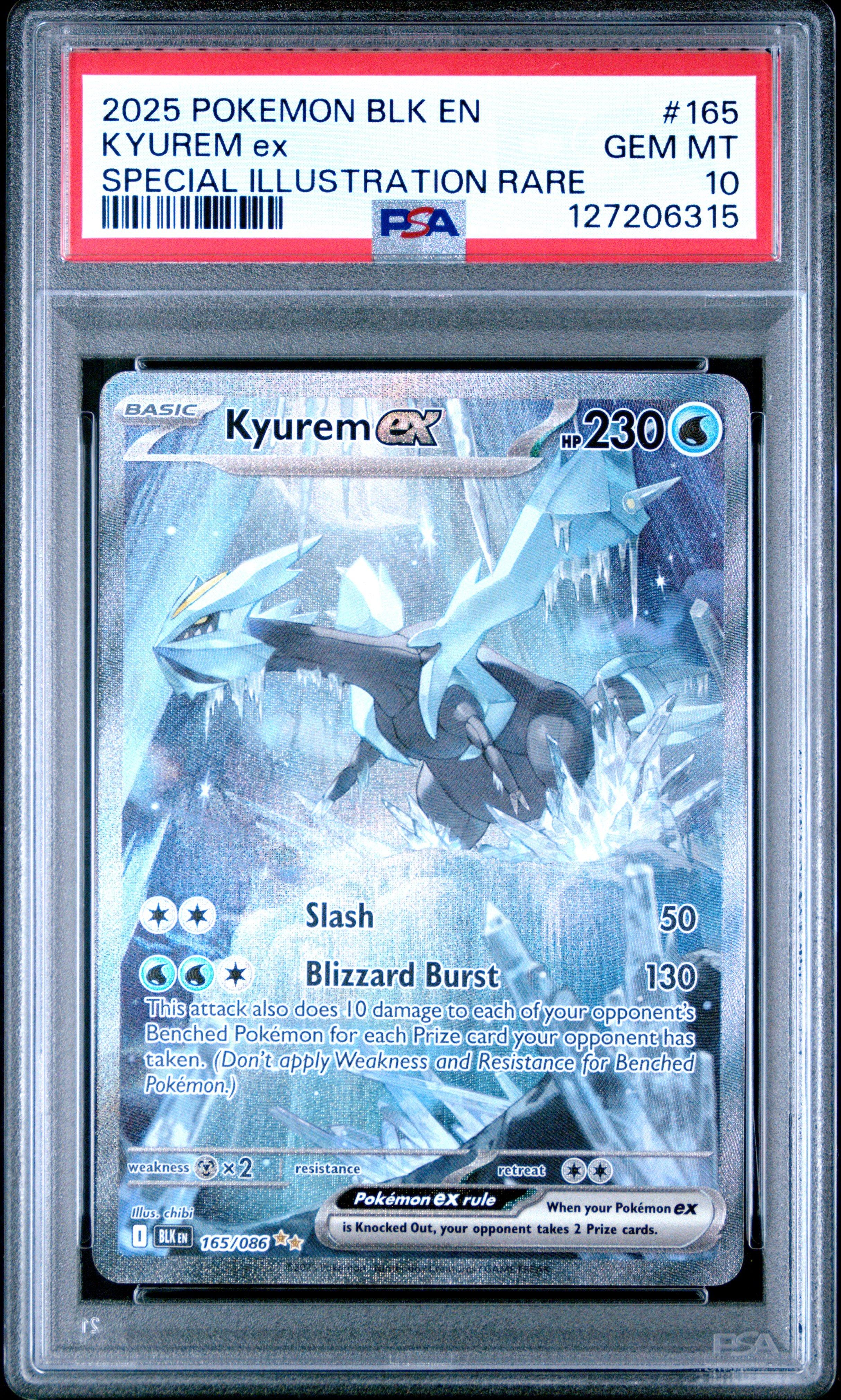 2025 Pokemon Blk En-black Bolt 165 Kyurem Ex Special Illustration