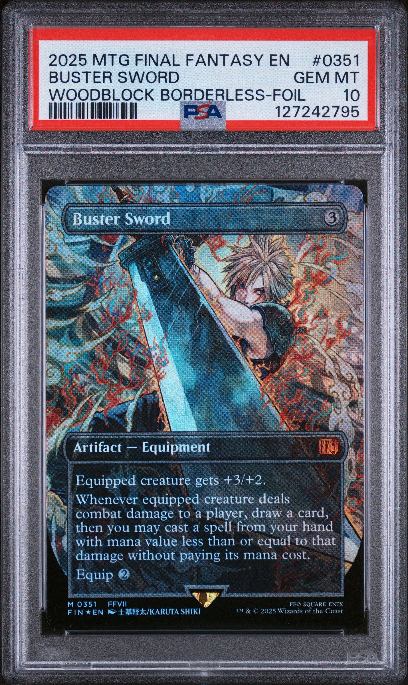 2025 Magic The Gathering Final Fantasy 0351 Buster Sword Woodblock