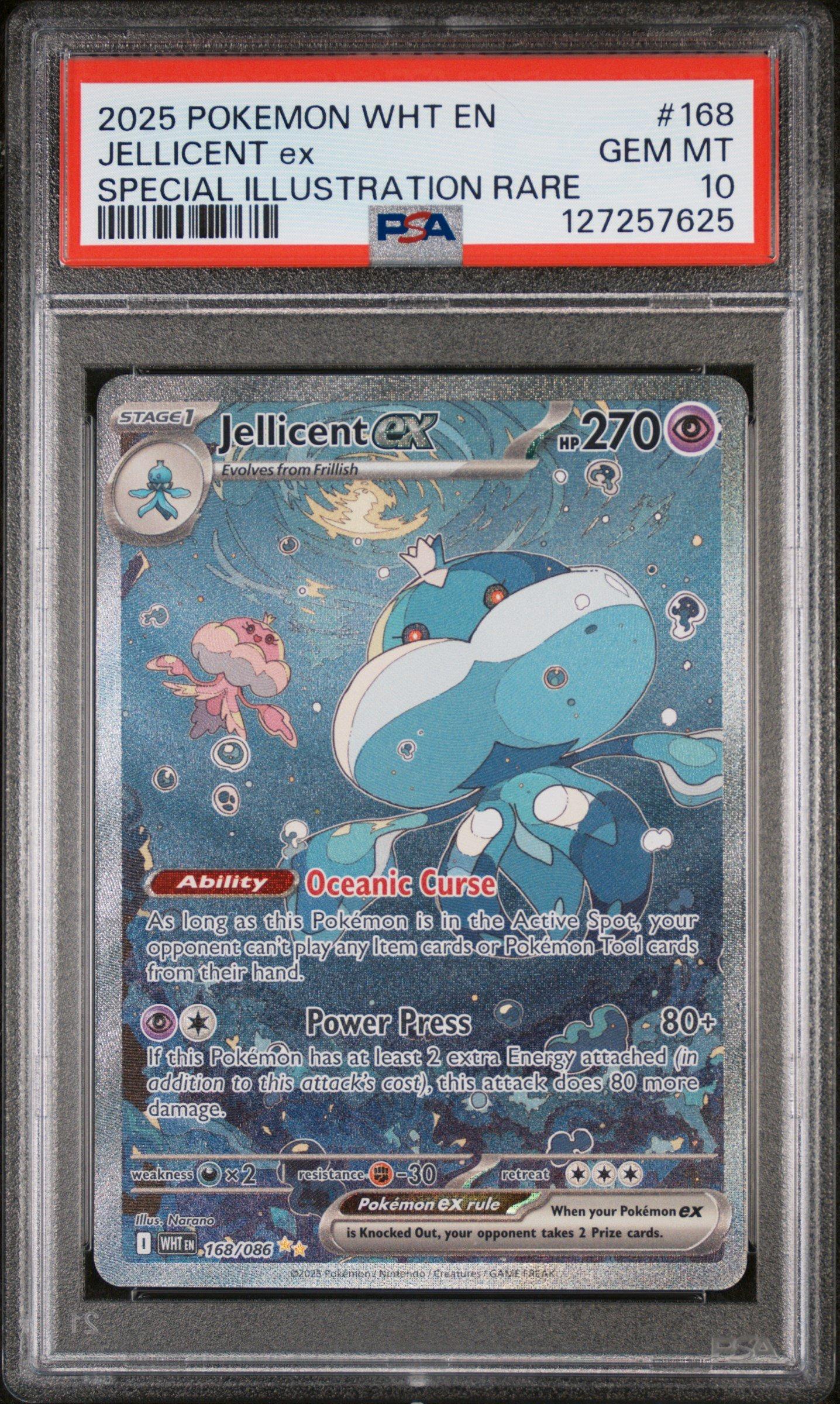 2025 Pokemon Wht En-white Flare 168 Jellicent Ex Special