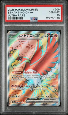 2025 Pokemon Dri En-destined Rivals 209 Ethan's Ho-oh Ex Ultra