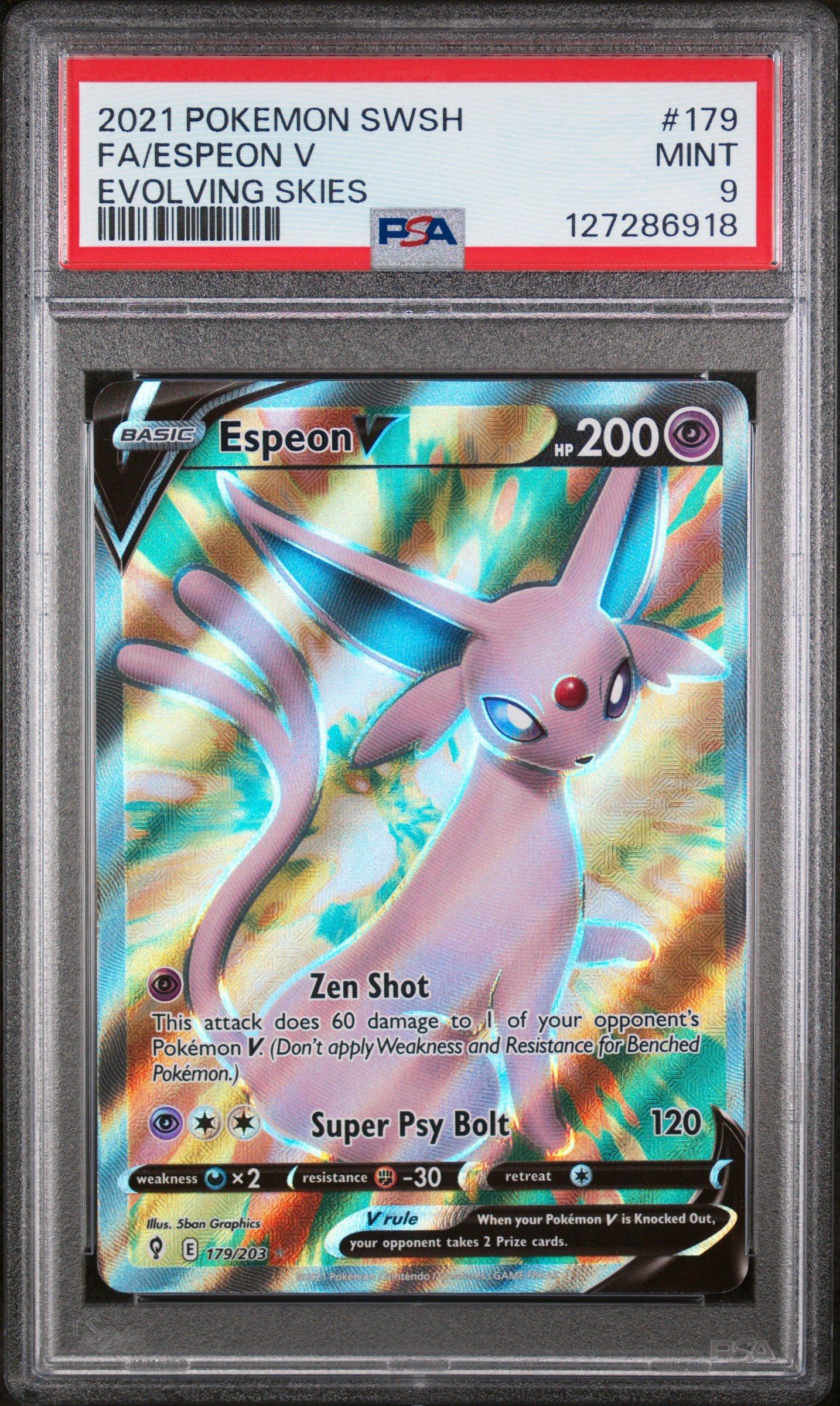 2021 Pokemon Sword & Shield Evolving Skies 179 Full Art/espeon V