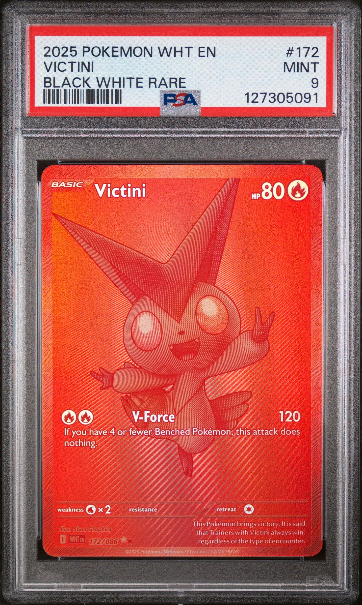 2025 Pokemon Wht En-white Flare 172 Victini Black White Rare PSA 9