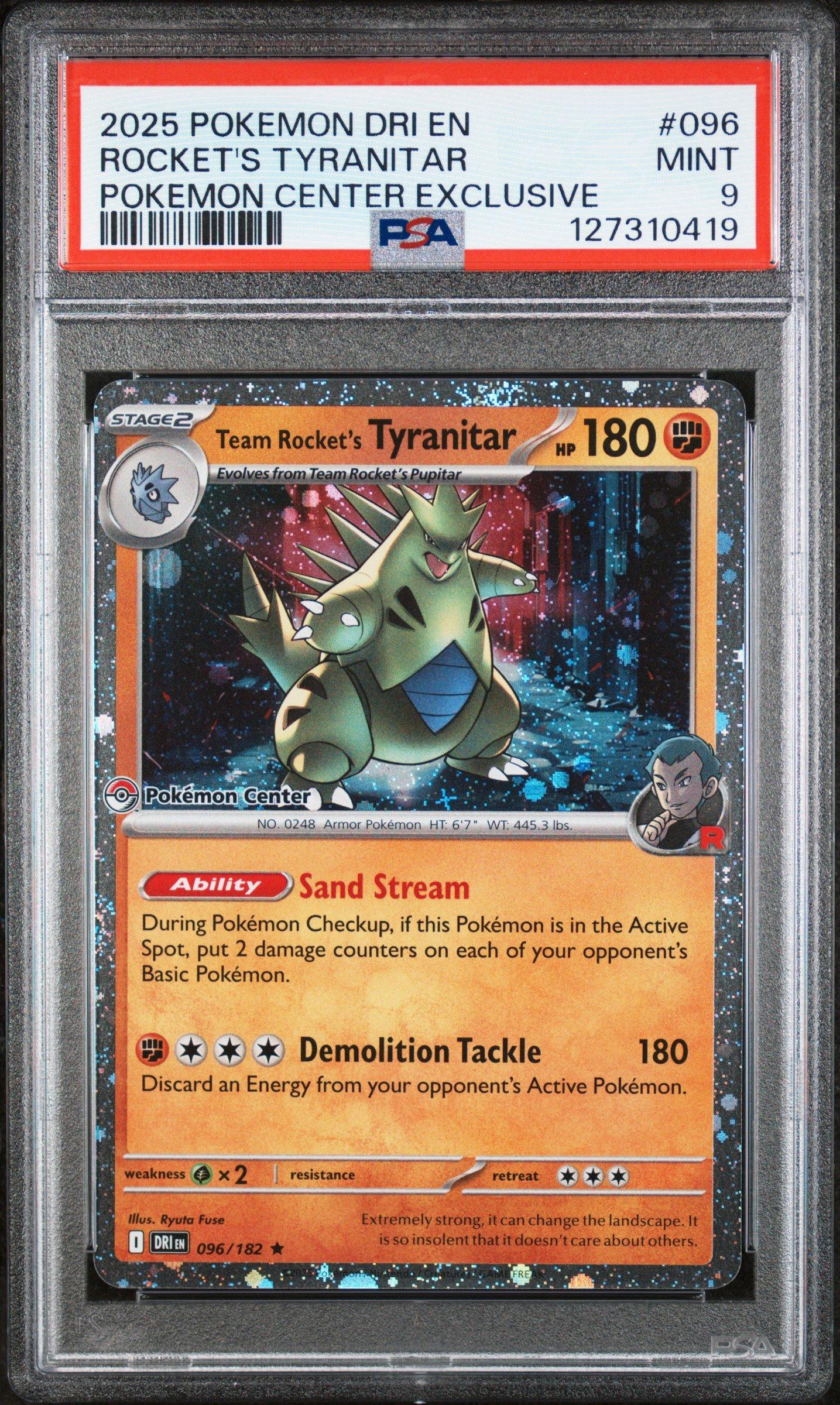 2025 Pokemon Dri En-destined Rivals 096 Team Rocket's Tyranitar