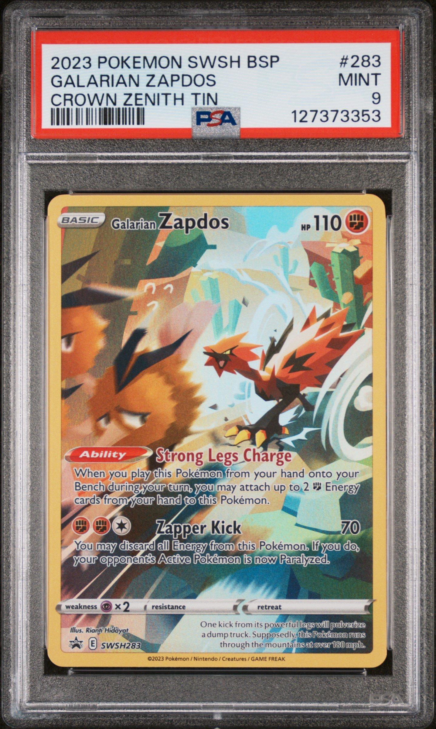 2023 Pokemon Swsh Black Star Promo 283 Galarian Zapdos Crown