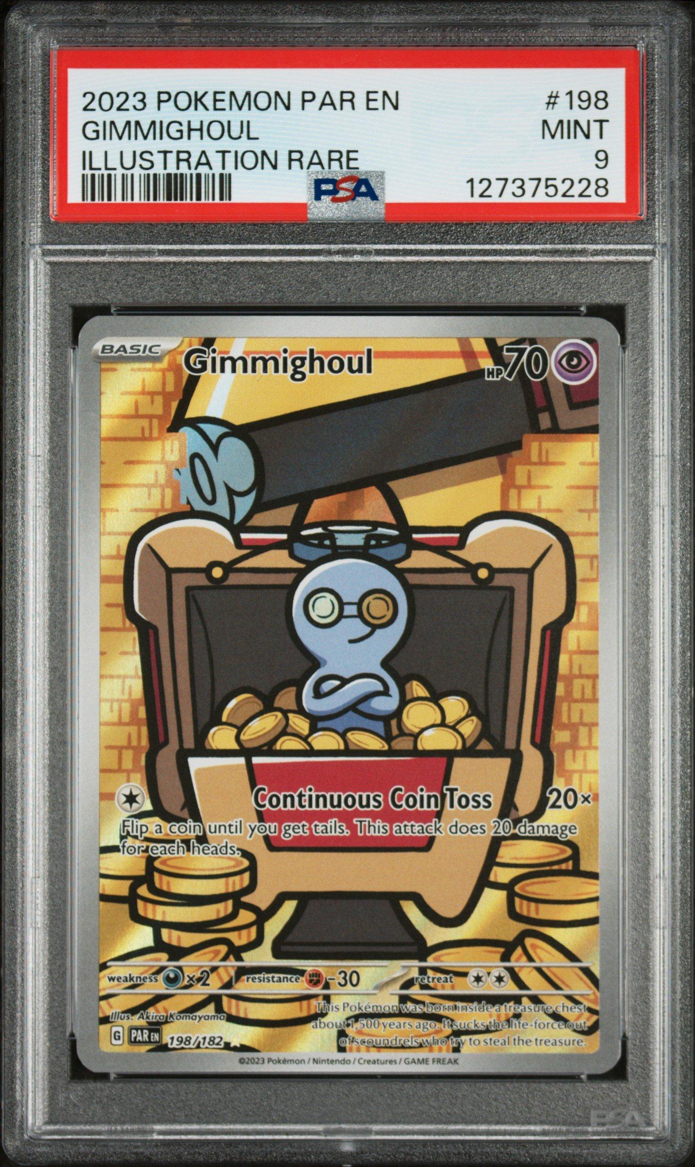 2023 Pokemon Par En-paradox Rift 198 Gimmighoul Illustration Rare