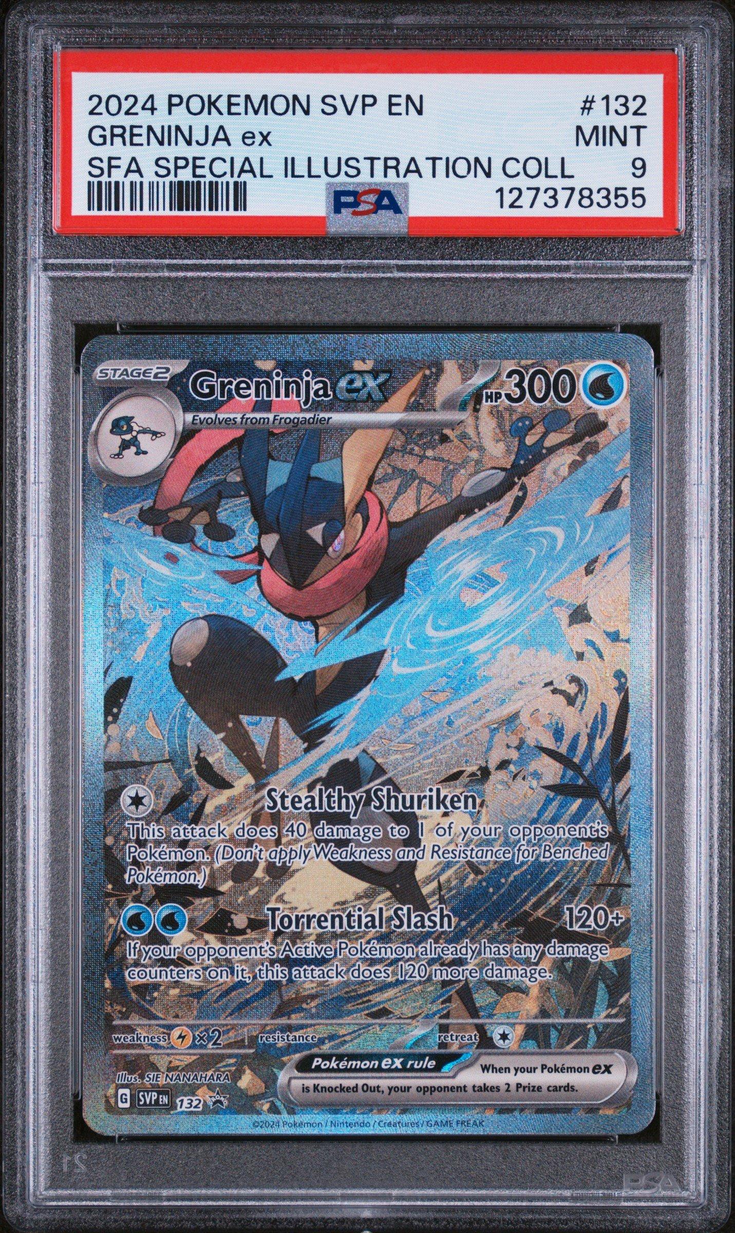 【PSA9】ゲッコウガex SVP EN 132 海外浮世絵 Greninja 2024 Pokemon Svp En-sv Black Star Promo 132 Greninja Ex Shrouded