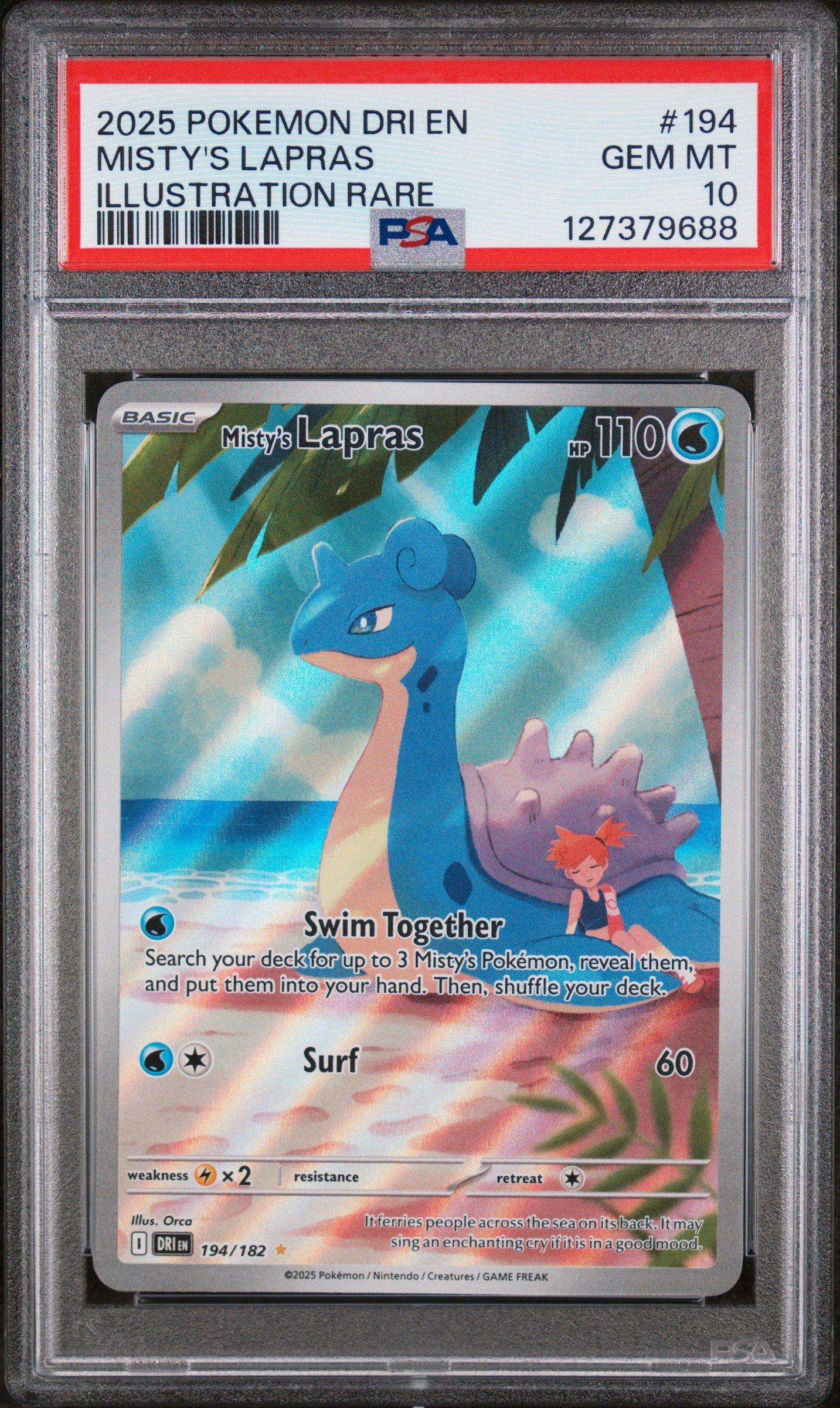 2025 Pokemon Dri En-destined Rivals 194 Misty's Lapras