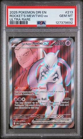 2025 Pokemon Dri En-destined Rivals 213 Team Rocket's Mewtwo Ex