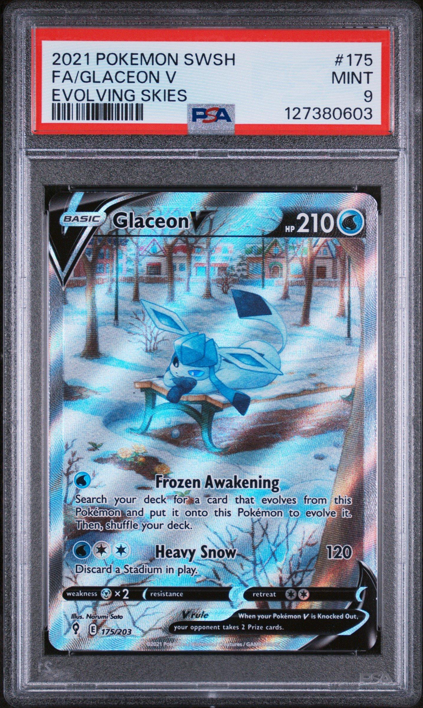 2021 Pokemon Sword & Shield Evolving Skies 175 Full Art/glaceon V