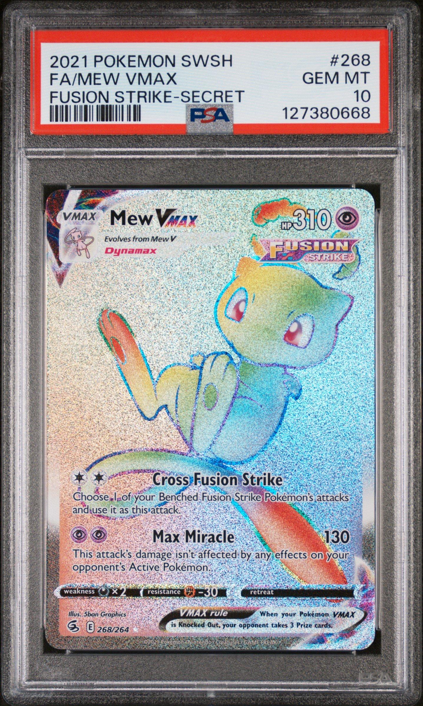 ポケモンカードゲーム RT-213409 2021 Pokemon Sword & Shield Fusion Strike 268 Full Art/mew Vmax