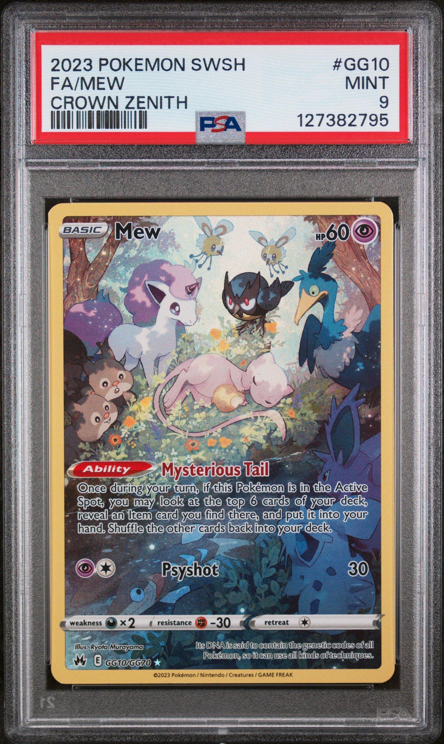 2023 Pokemon Sword And Shield Crown Zenith Gg10 Full Art/mew PSA 9