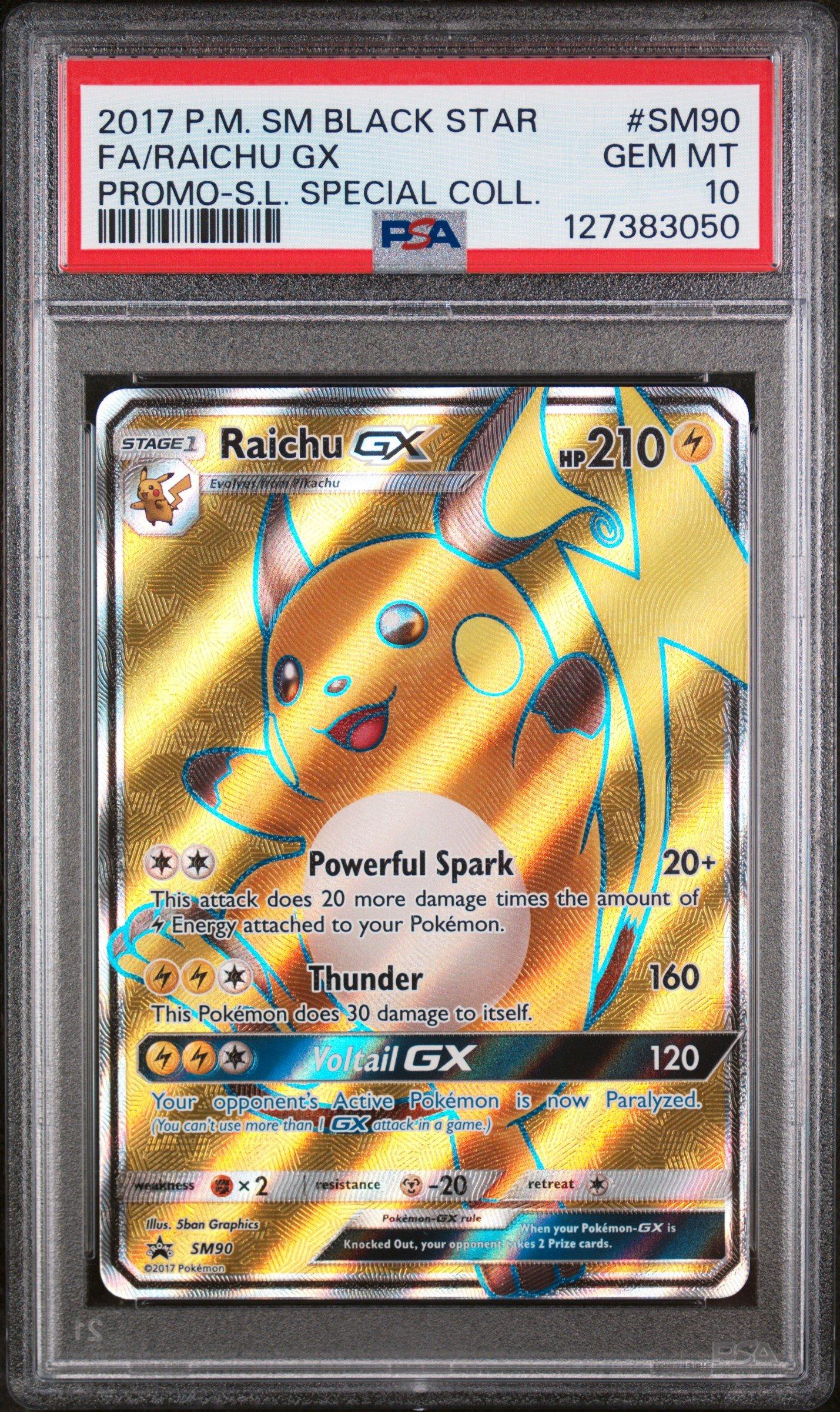 2017 Pokemon Sm Black Star Promo Sm90 Full Art/raichu Gx Shining