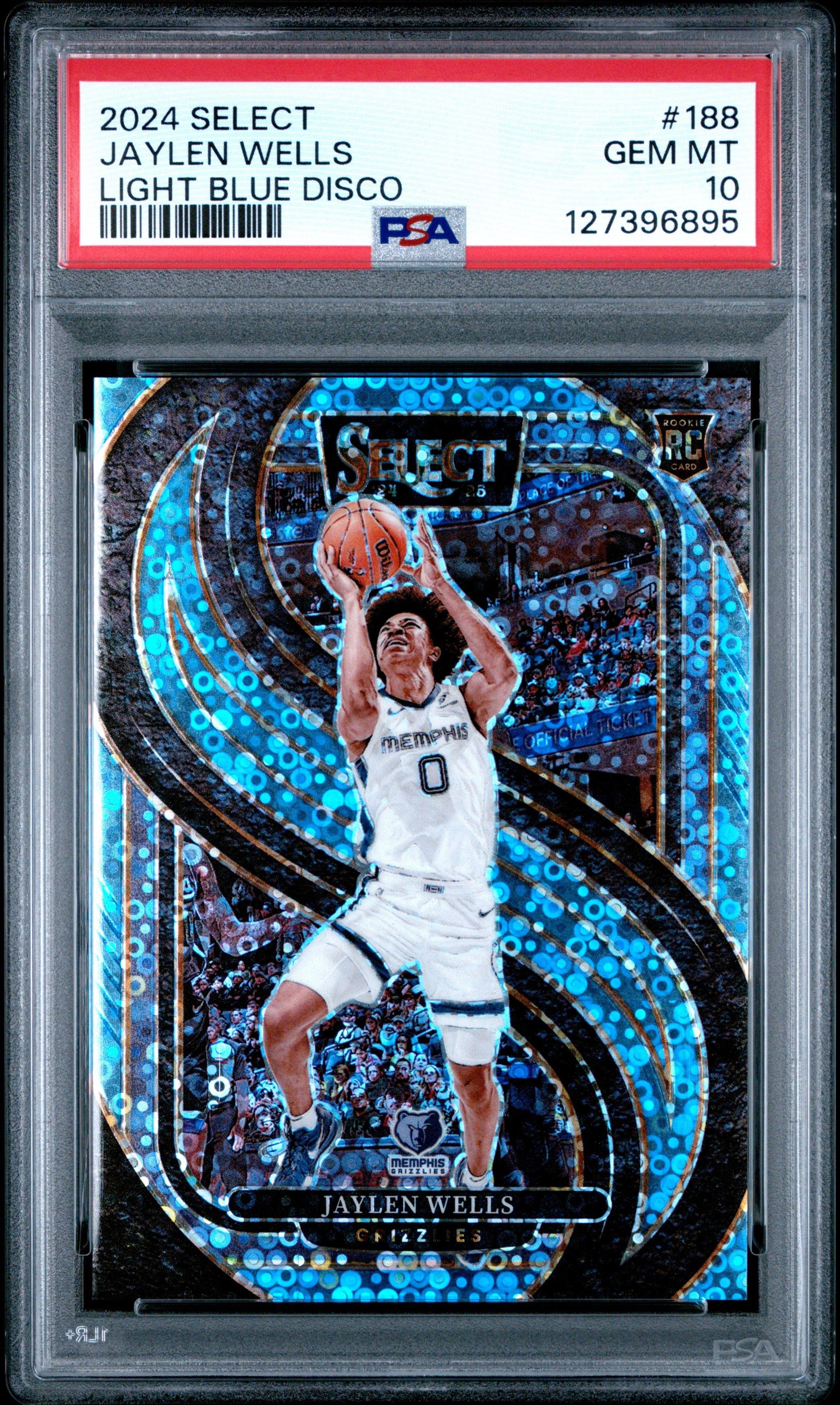 沼高バレーボーイズ コンプリートセット 2024 Panini Select 188 Jaylen Wells Light Blue Disco PSA 10 Graded