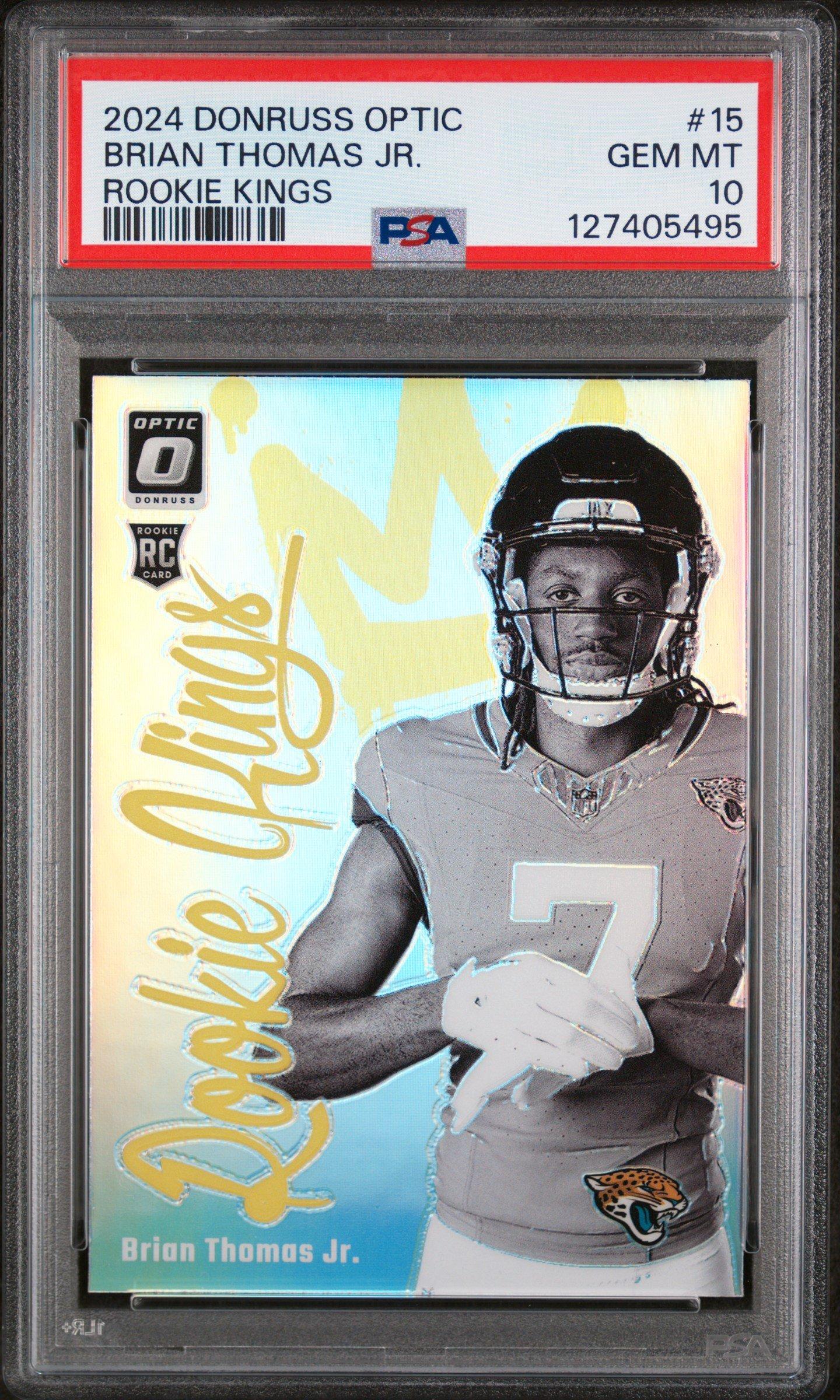 2024 Panini Donruss Optic Rookie Kings 15 Brian Thomas Jr.PSA 10