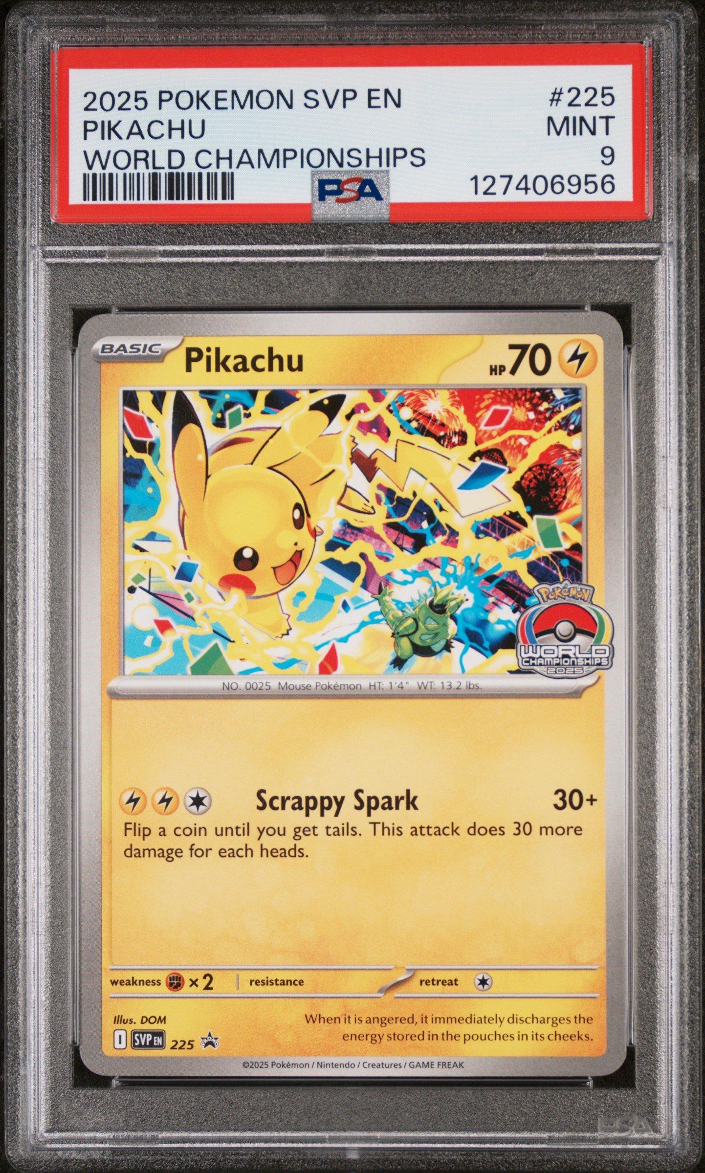 2025 Pokemon Svp En-sv Black Star Promo 225 Pikachu World