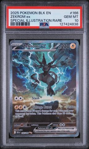 2025 Pokemon Blk En-black Bolt 166 Zekrom Ex Special Illustration
