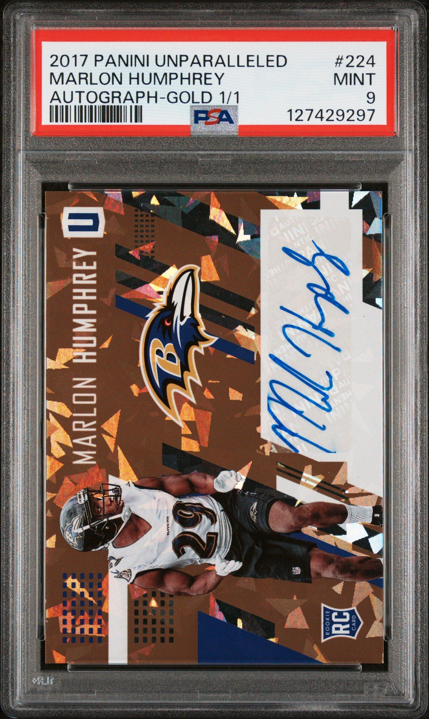 panini graded cards 2017 Unparalleled 224 Marlon Humphrey Autograph-gold 1/1 PSA 9 Card PC provide better grip and viewing angles. 2025 Panini Prizm Wnba 5