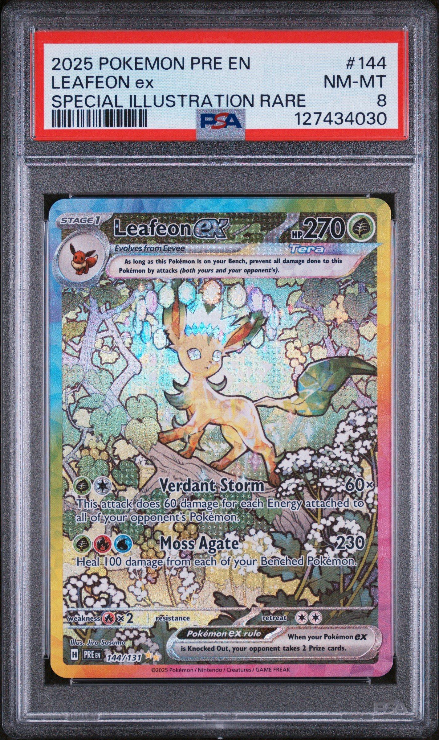 2025 Pokemon Pre En-prismatic Evolutions 144 Leafeon Ex Special
