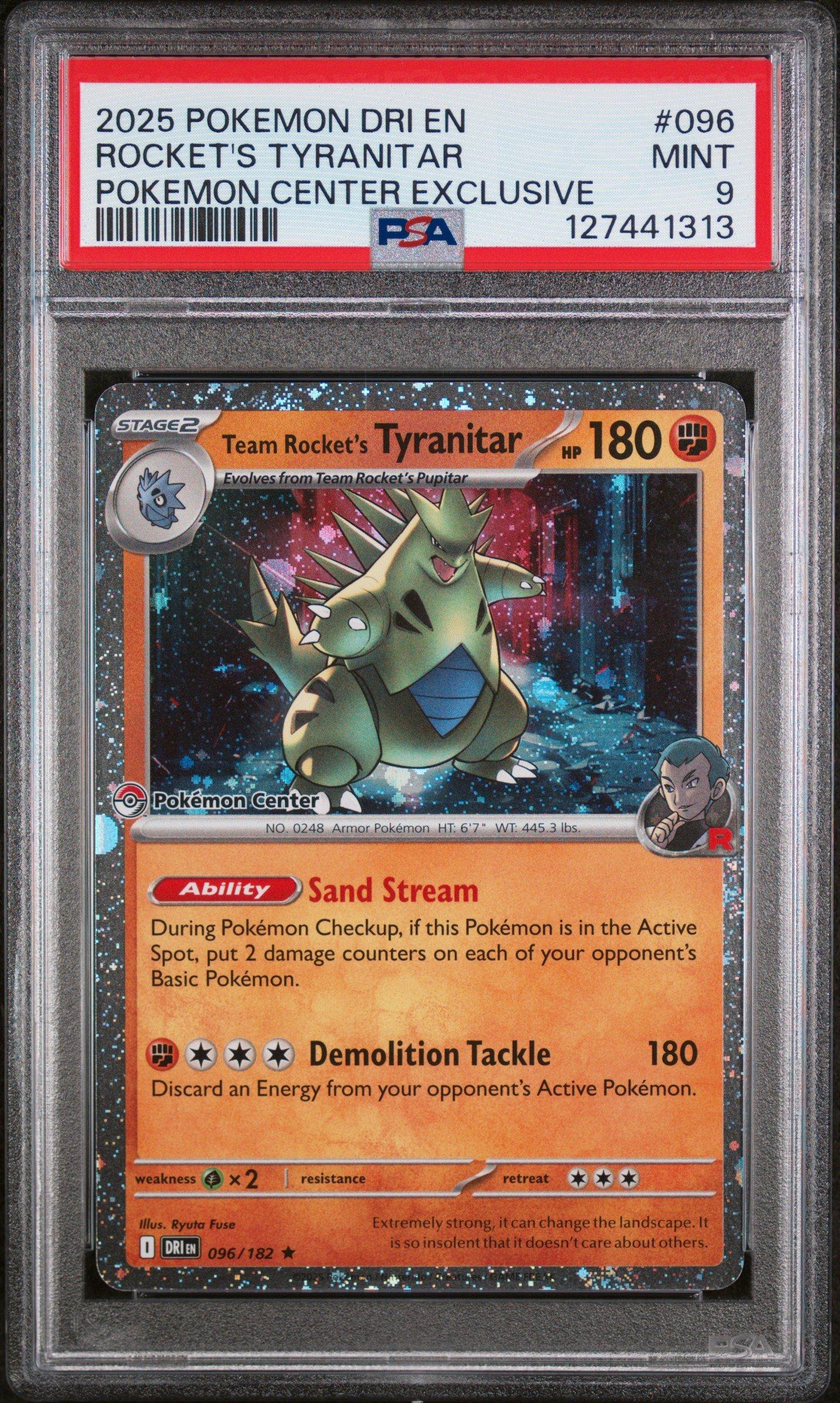 2025 Pokemon Dri En-destined Rivals 096 Team Rocket's Tyranitar