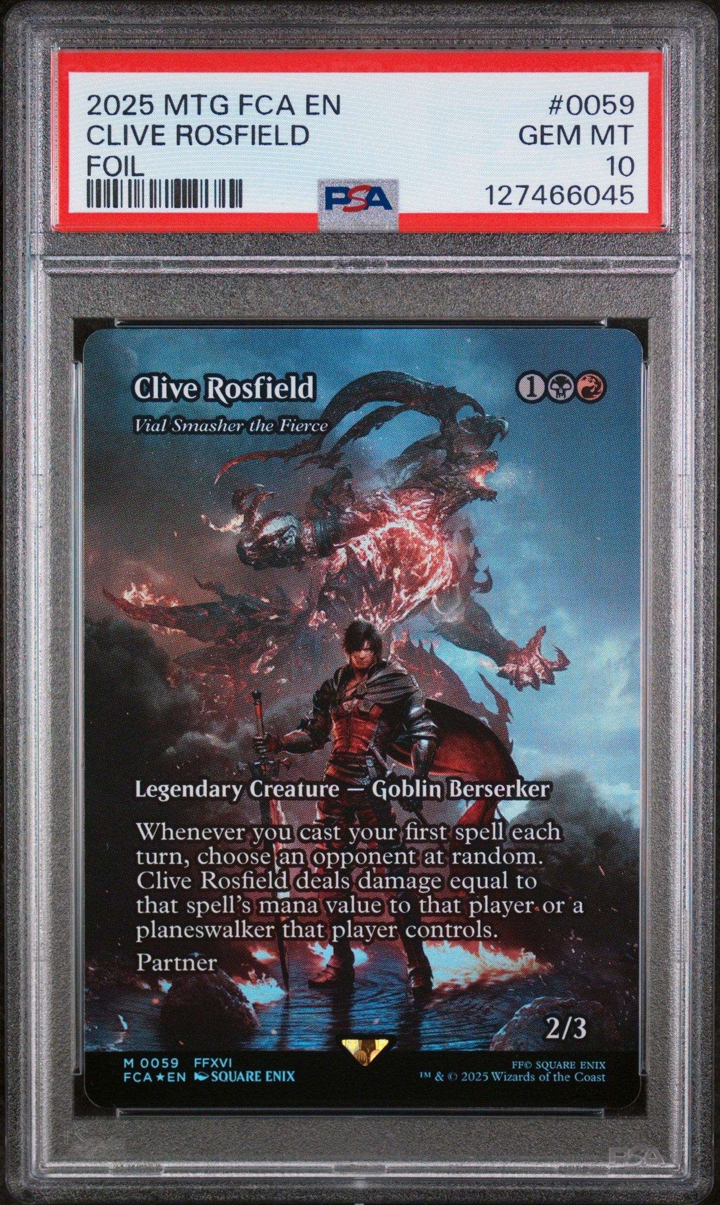 2025 Magic The Gathering Final Fantasy Through The Ages 0059 Clive Rosfield  Foil PSA 10 Graded Card | GameStop