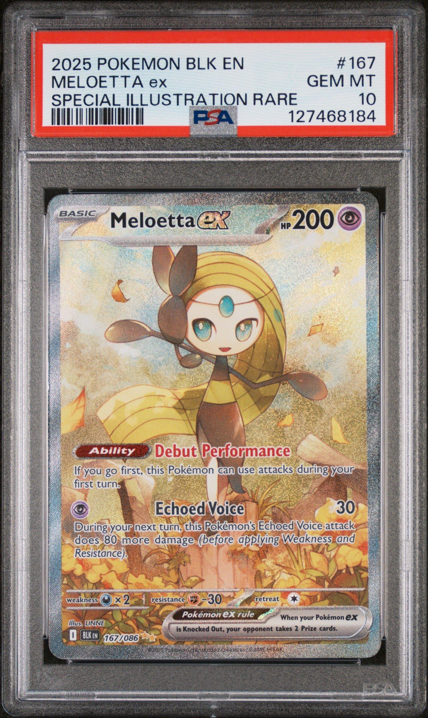 2025 Pokemon Blk En-black Bolt 167 Meloetta Ex Special