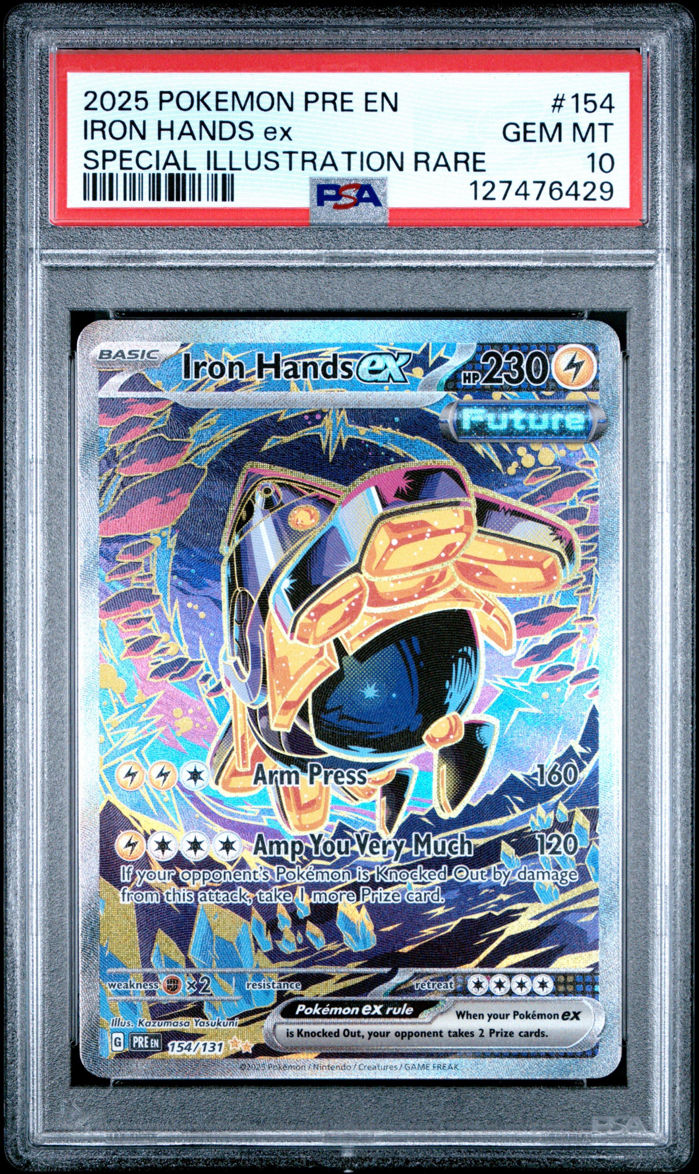 2025 Pokemon Pre En-prismatic Evolutions 154 Iron Hands Ex Special