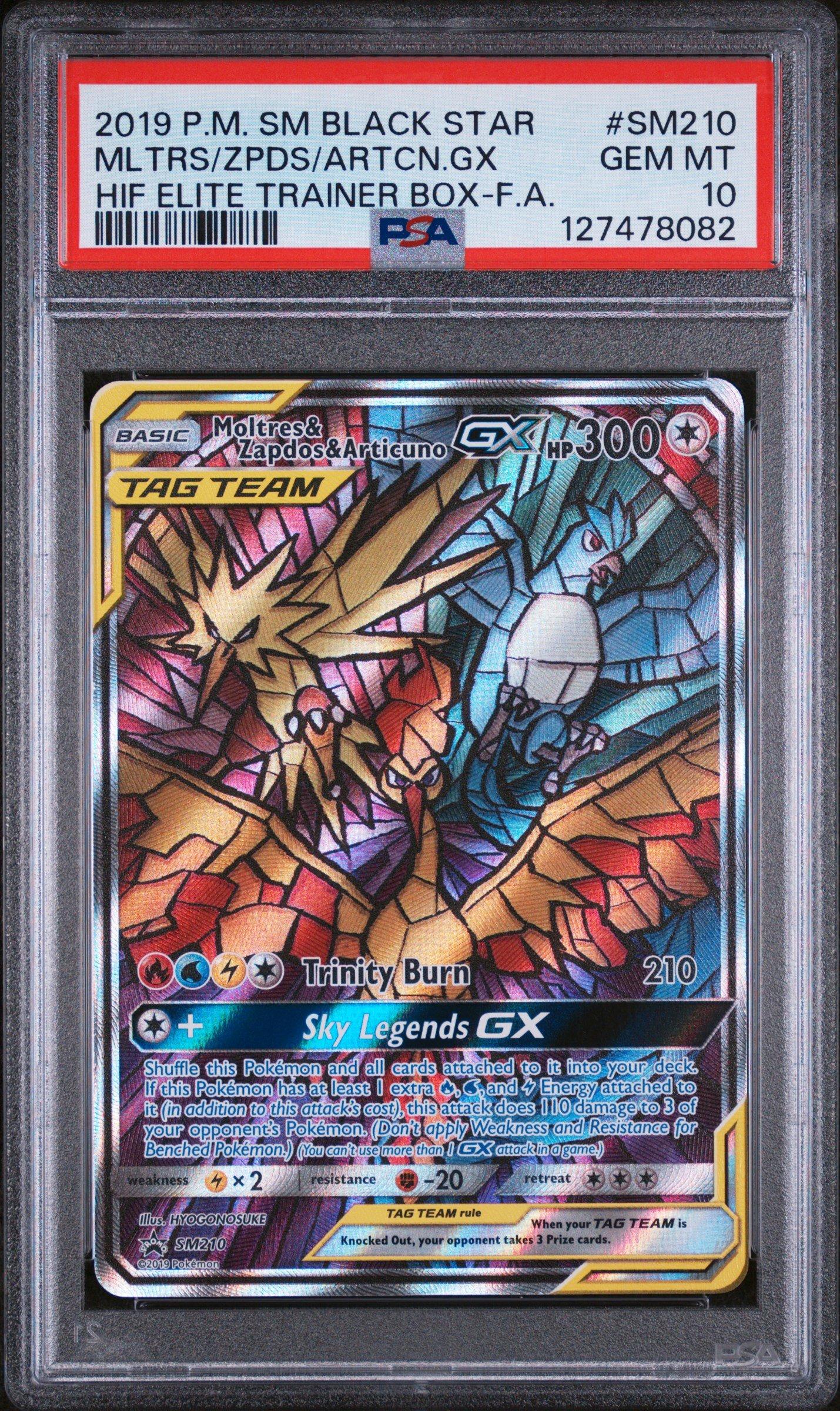 2019 Pokemon Sm Black Star Promo Sm210 Full Art/moltres & Zapdos