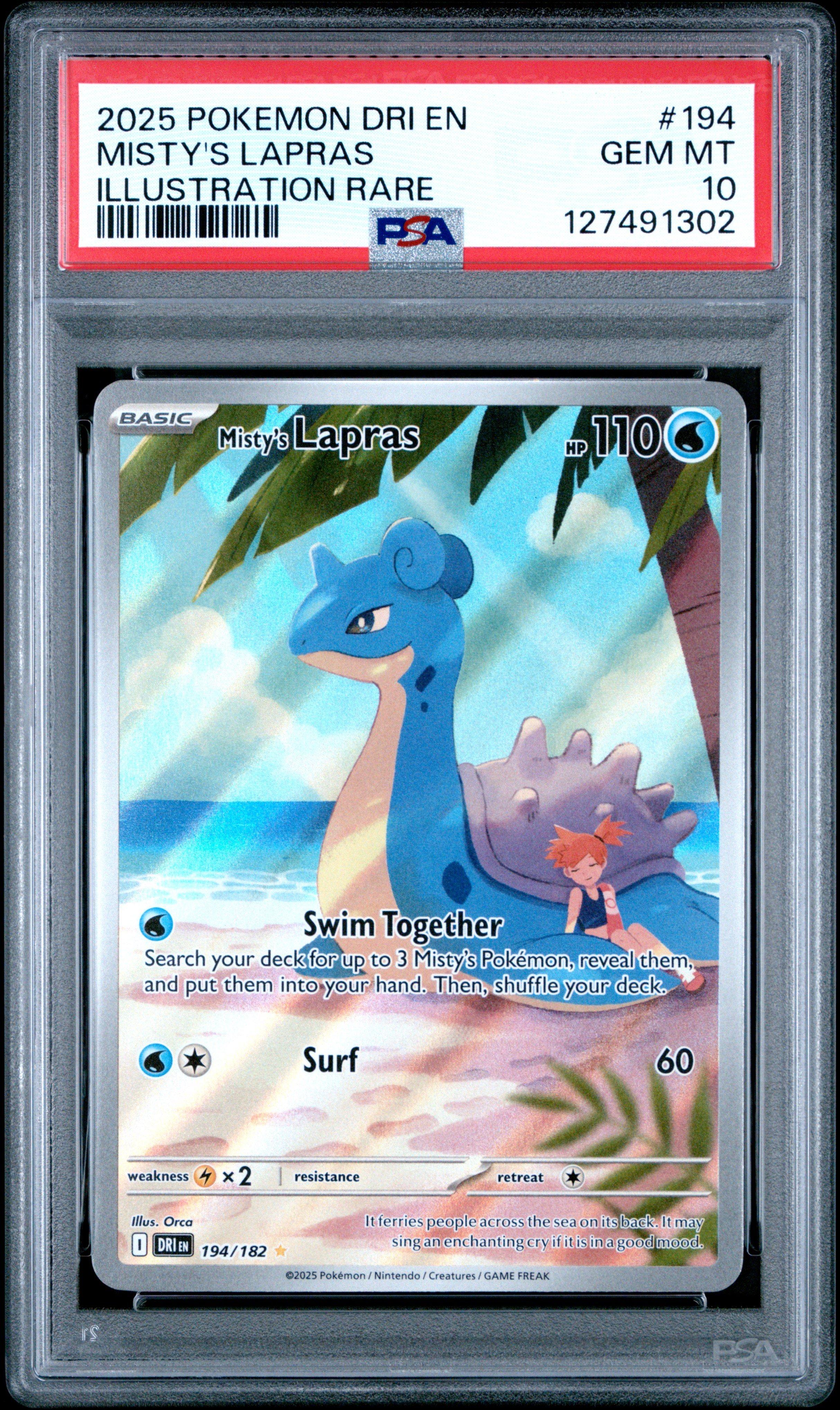 2025 Pokemon Dri En-destined Rivals 194 Misty's Lapras