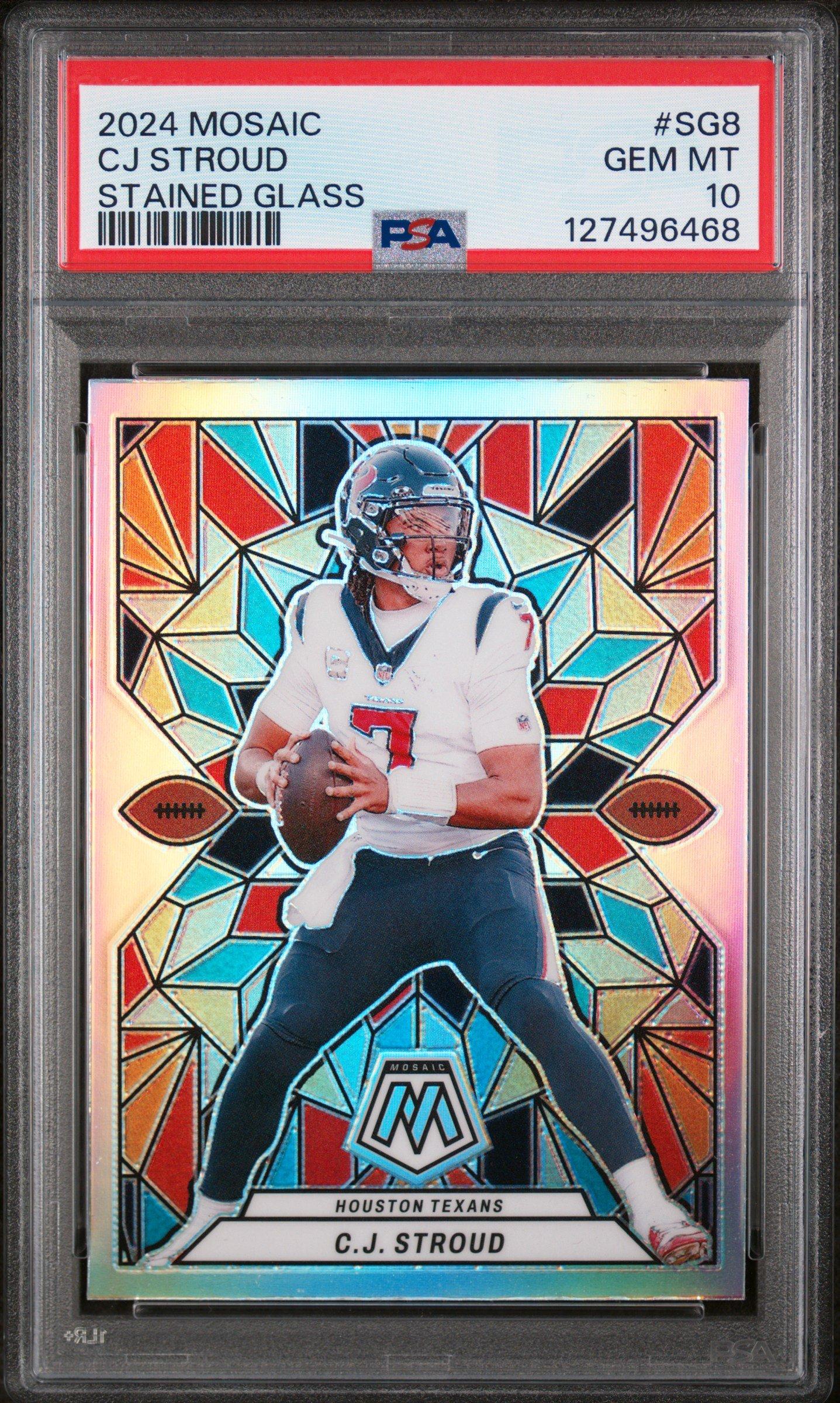 2024 Panini Mosaic Stained Glass Sg8 Cj Stroud PSA 10 Graded Card