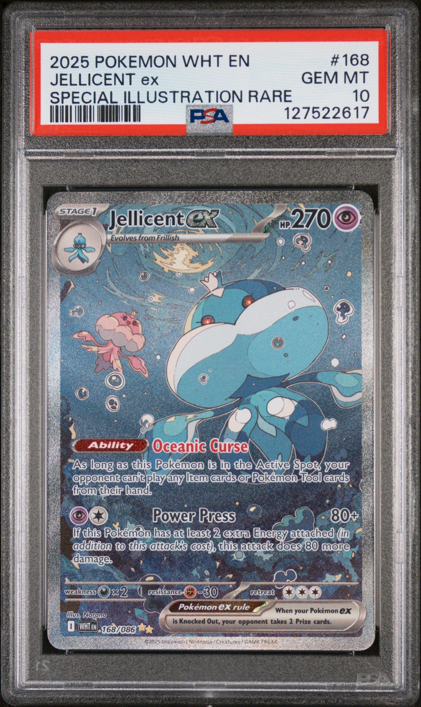 2025 Pokemon Wht En-white Flare 168 Jellicent Ex Special