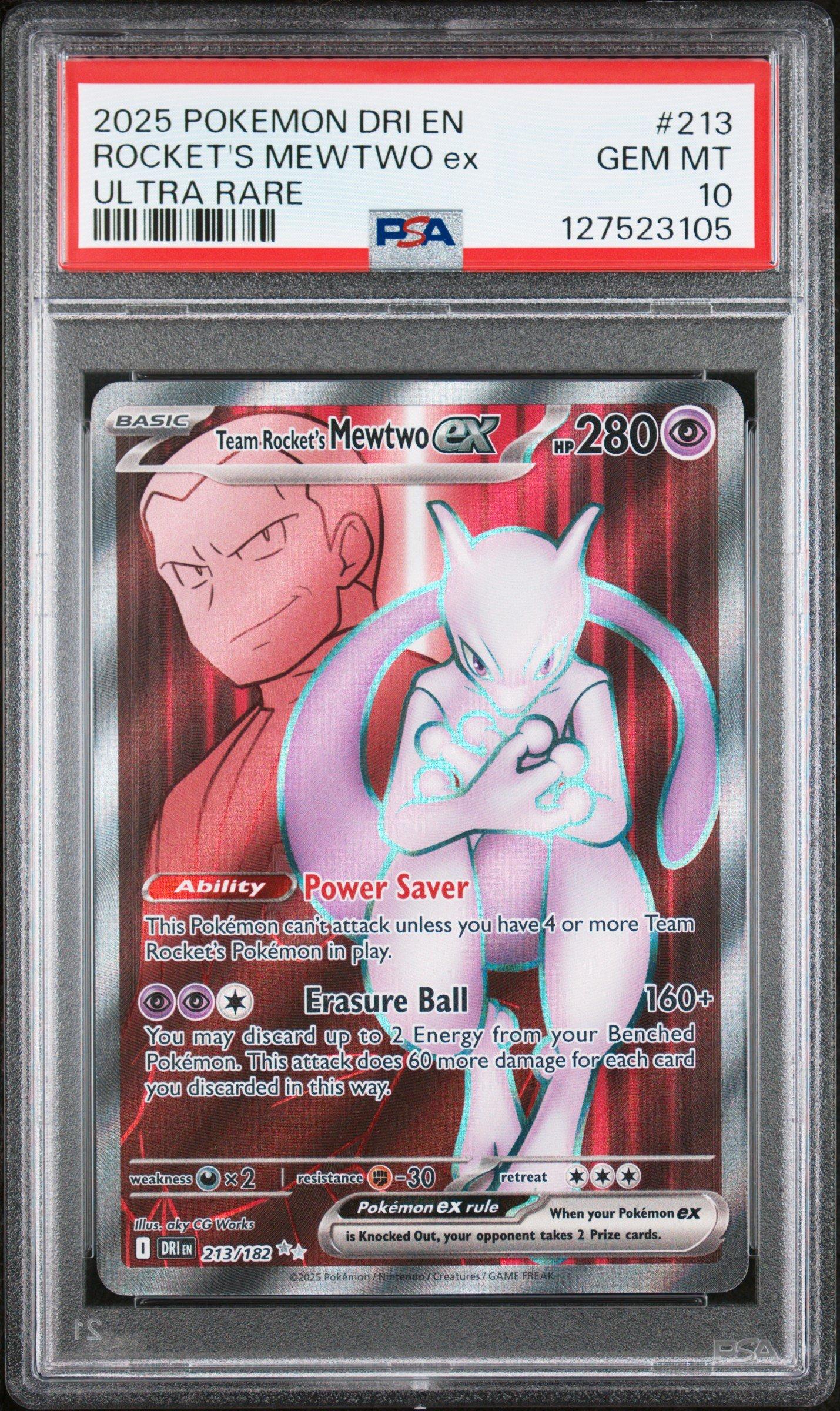 2025 Pokemon Dri En-destined Rivals 213 Team Rocket's Mewtwo Ex