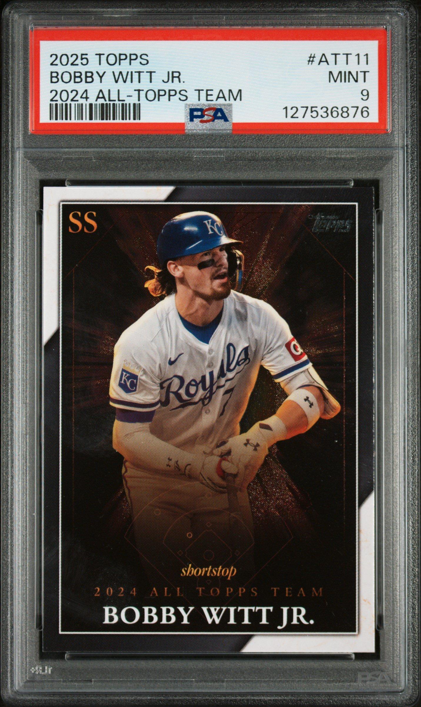 2025 Topps 2024 All-topps Team Att11 Bobby Witt Jr. PSA 9 Graded