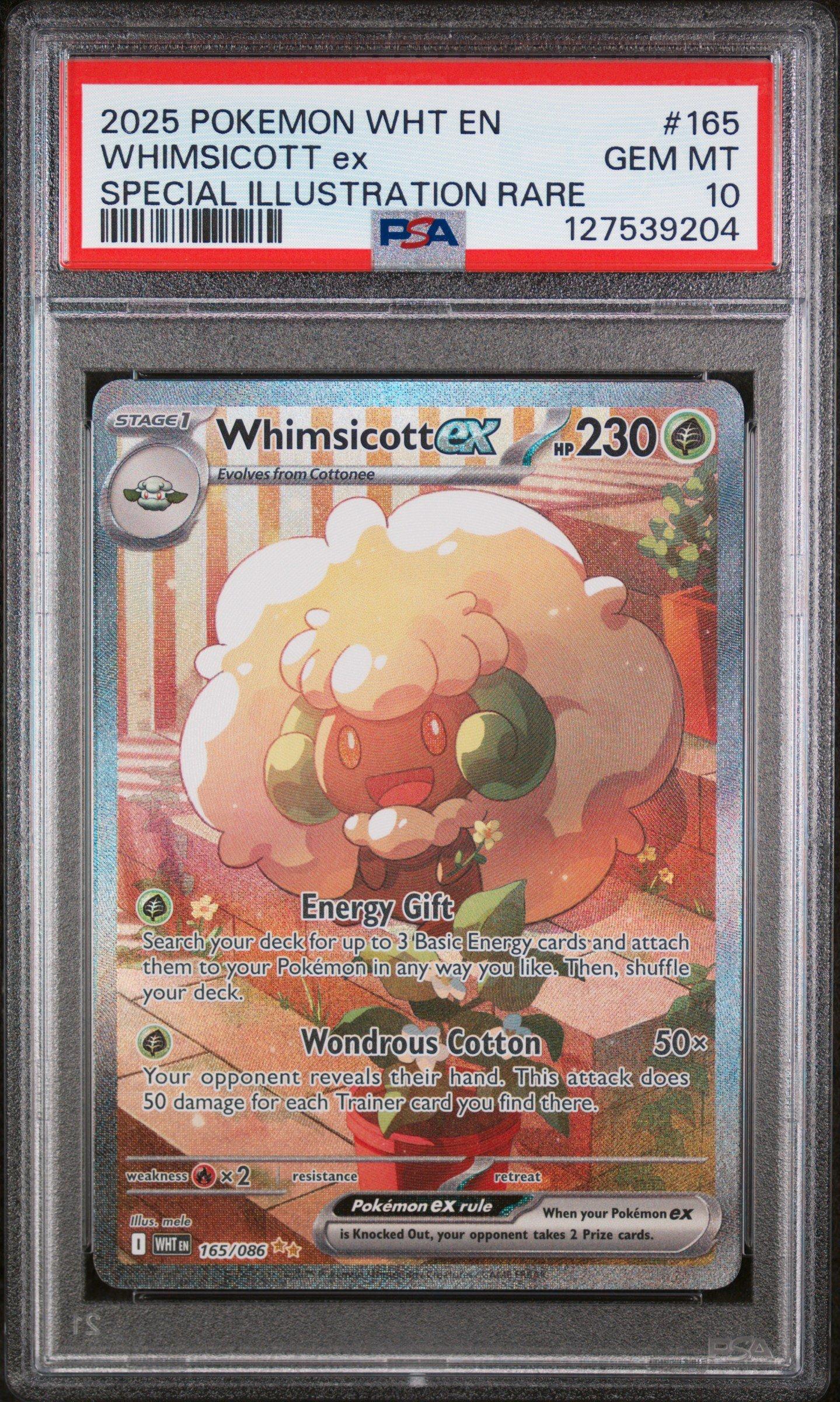 2025 Pokemon Wht En-white Flare 165 Whimsicott Ex Special Illustration Rare PSA