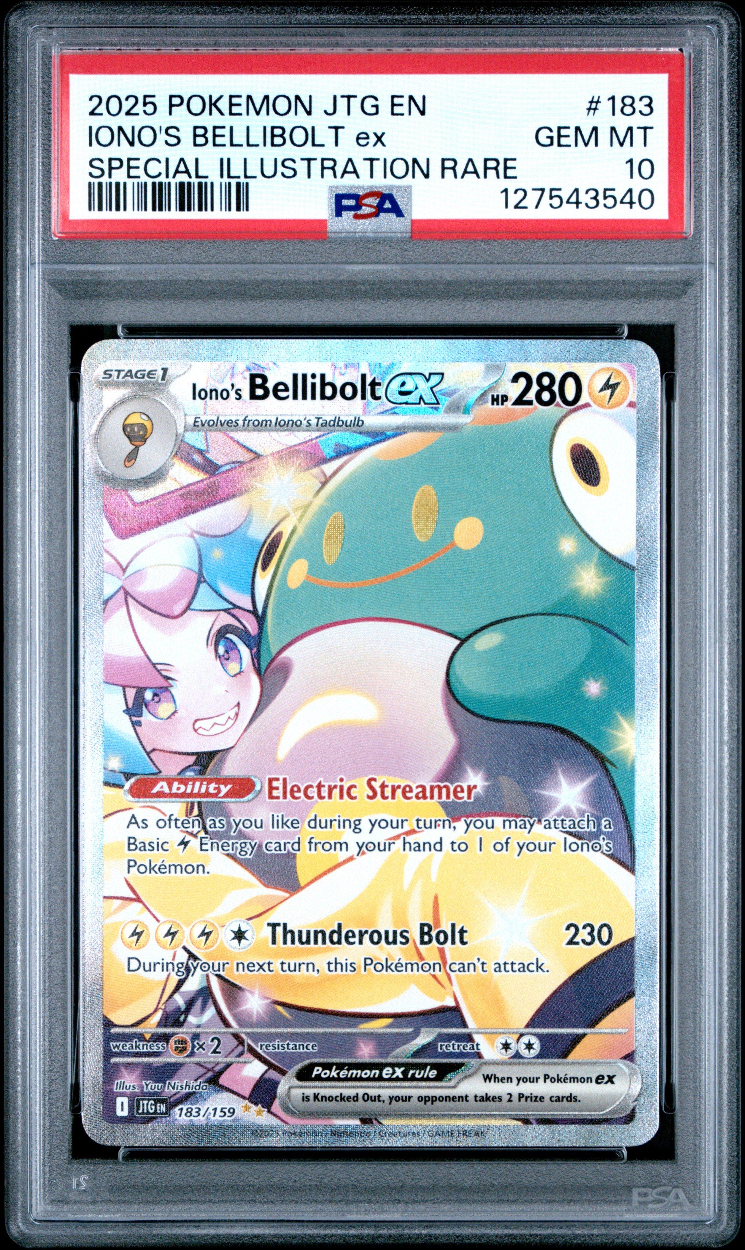2025 Pokemon Jtg En-journey Together 183 Iono's Bellibolt Ex