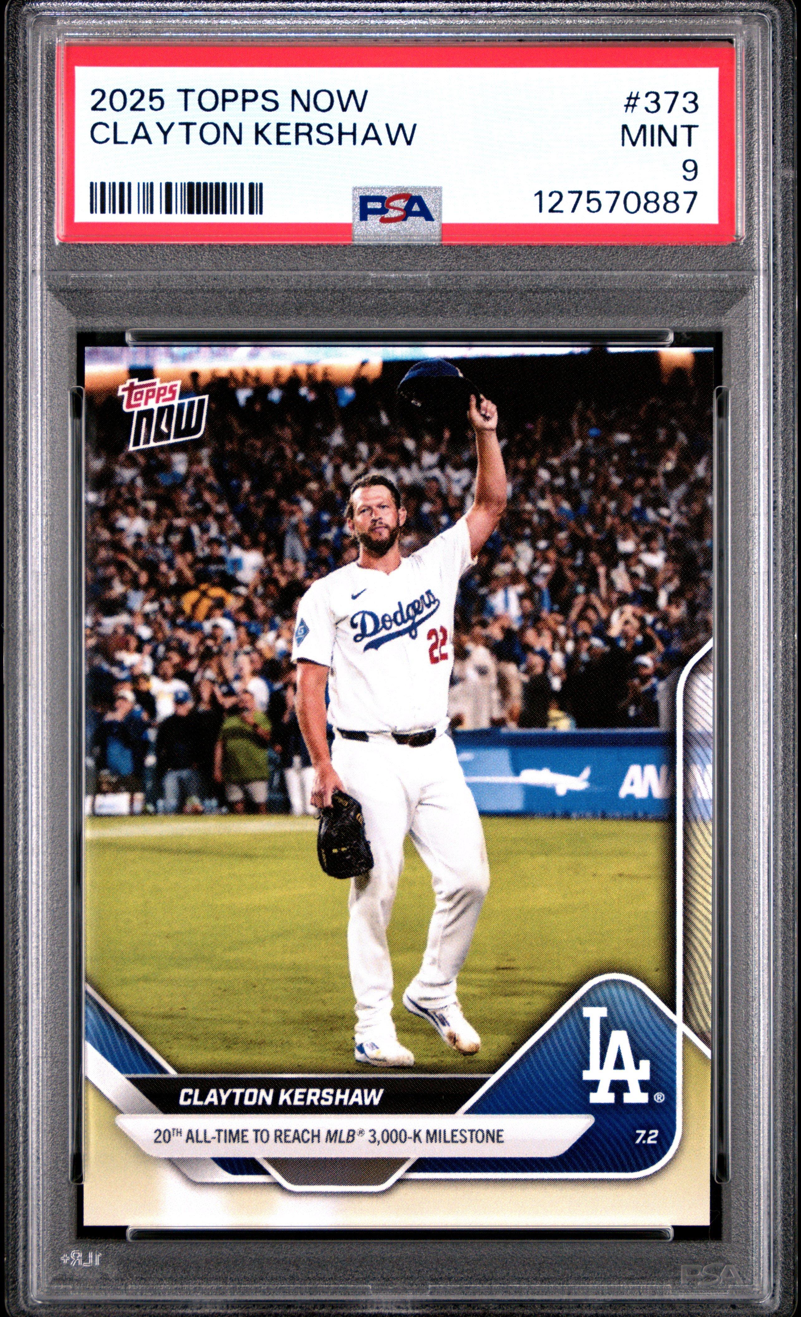 2025 Topps Now 373 Clayton Kershaw PSA 9 Graded Card | GameStop