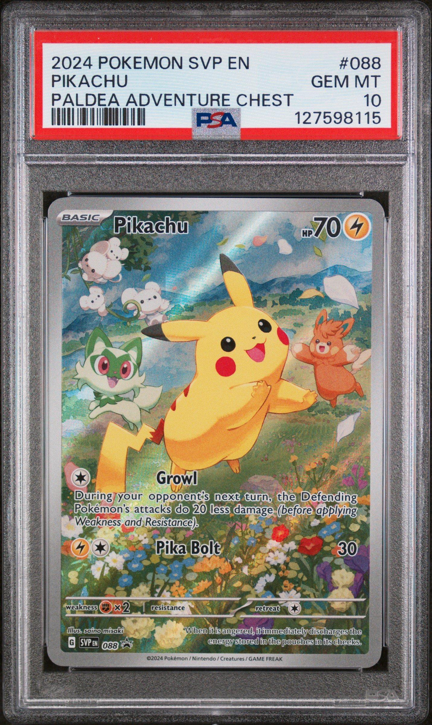 2024 Pokemon Svp En-sv Black Star Promo 088 Pikachu Paldea