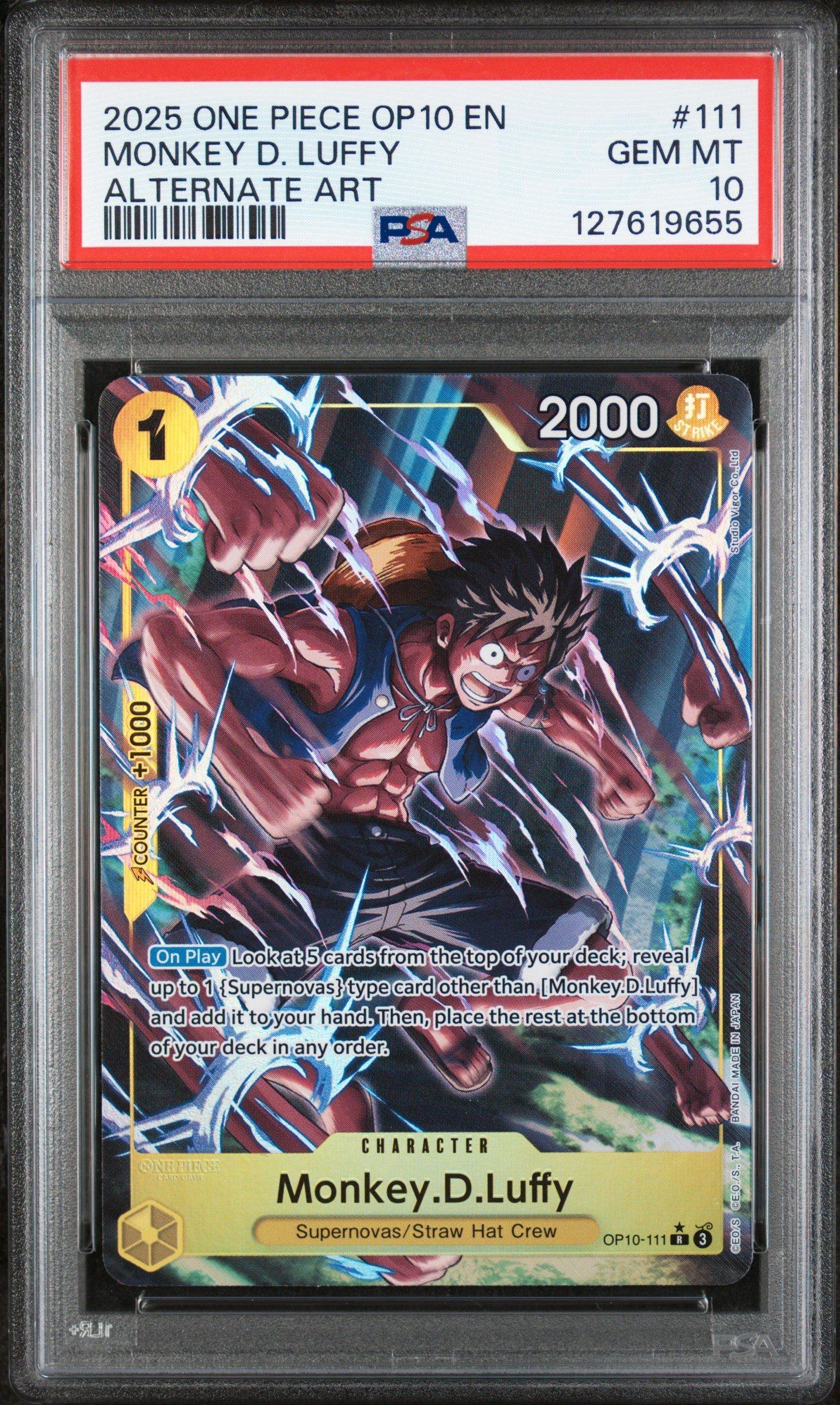 2025 One Piece Op10-royal Blood 111 Monkey D. Luffy Alternate Art
