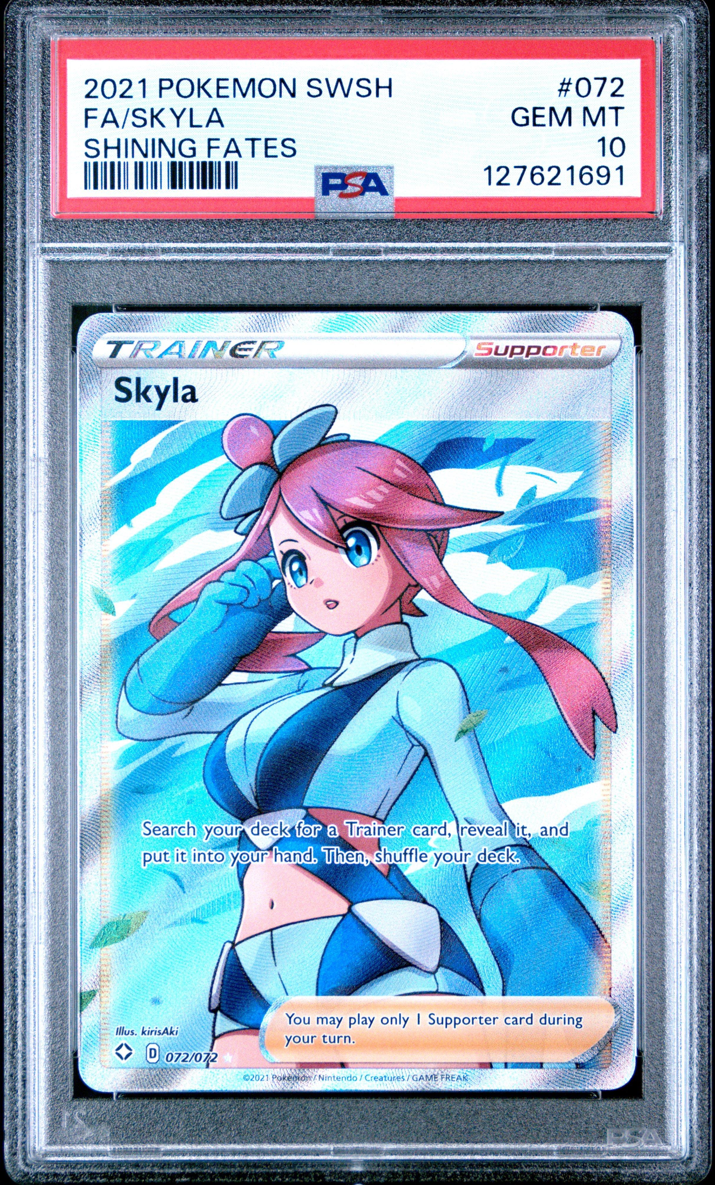 2021 Pokemon Sword & Shield Shining Fates 072 Full Art/skyla PSA