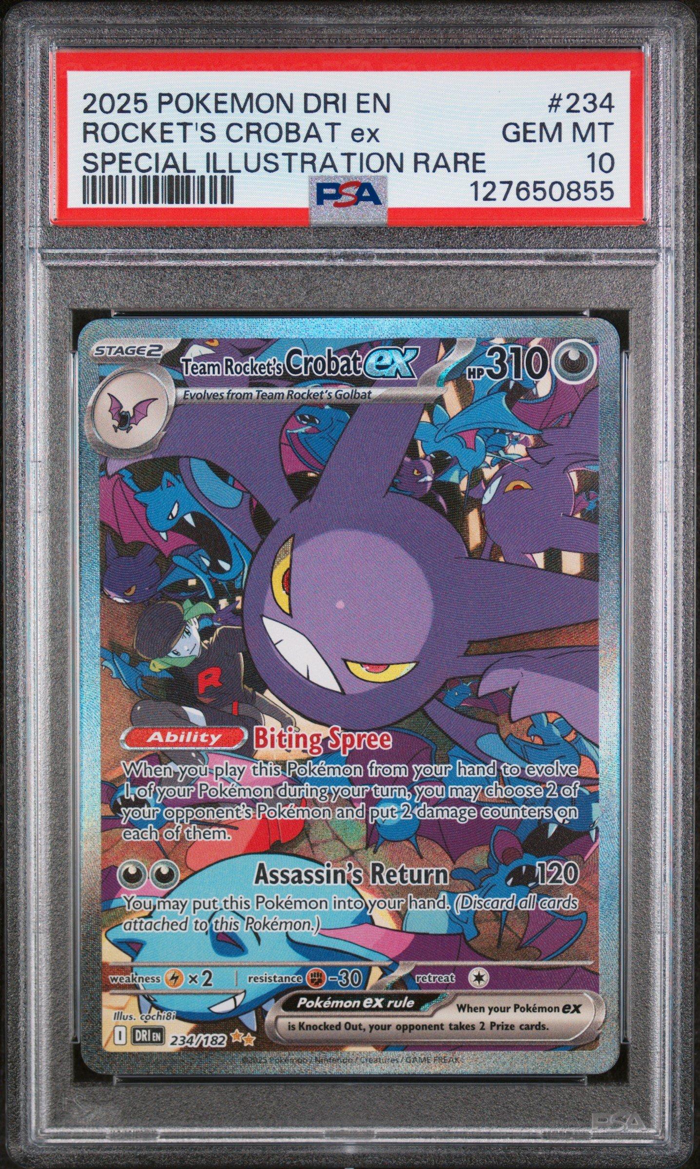 2025 Pokemon Dri En-destined Rivals 234 Team Rocket's Crobat Ex