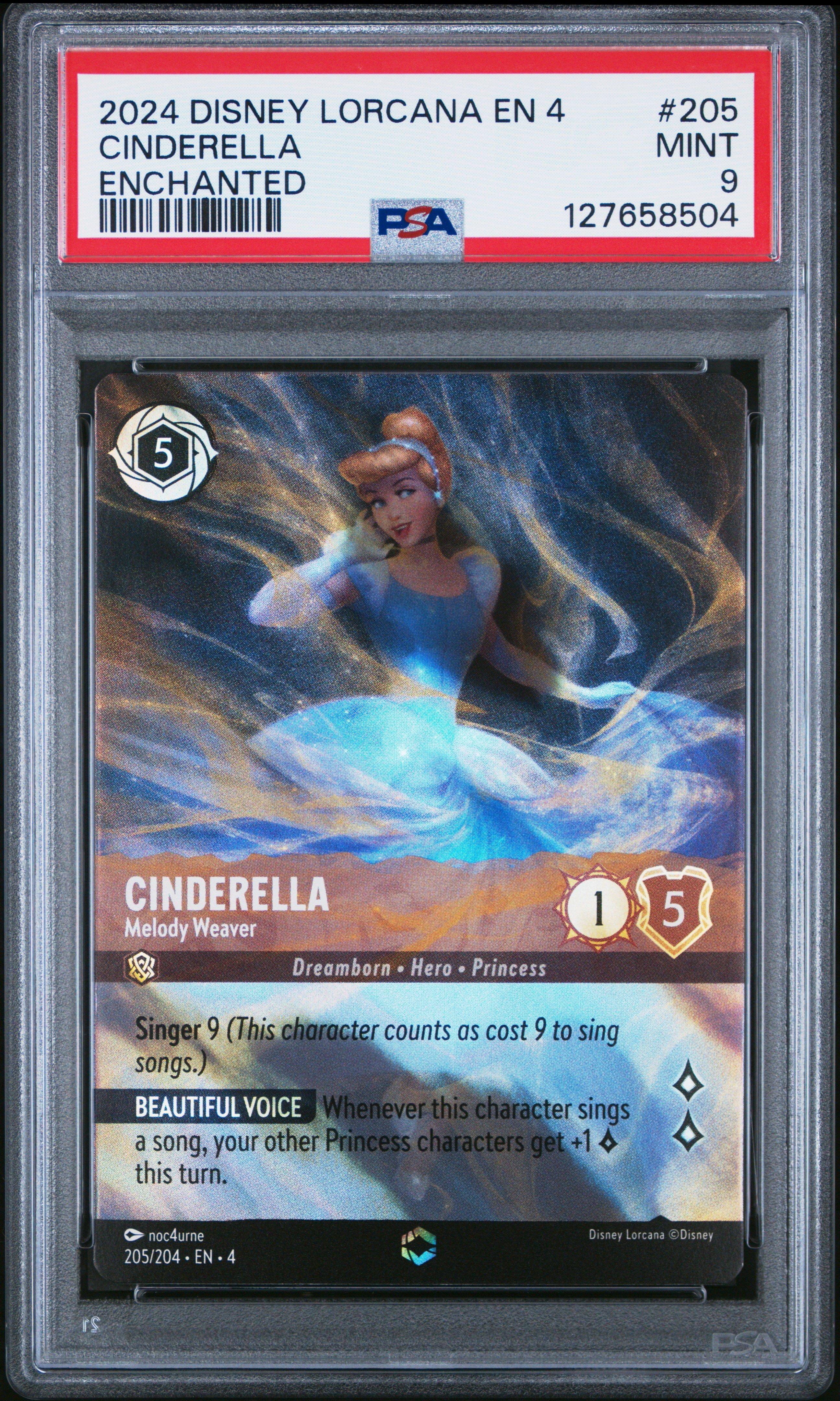 2024 Disney Lorcana En 4-ursula's Return 205 Cinderella - Melody