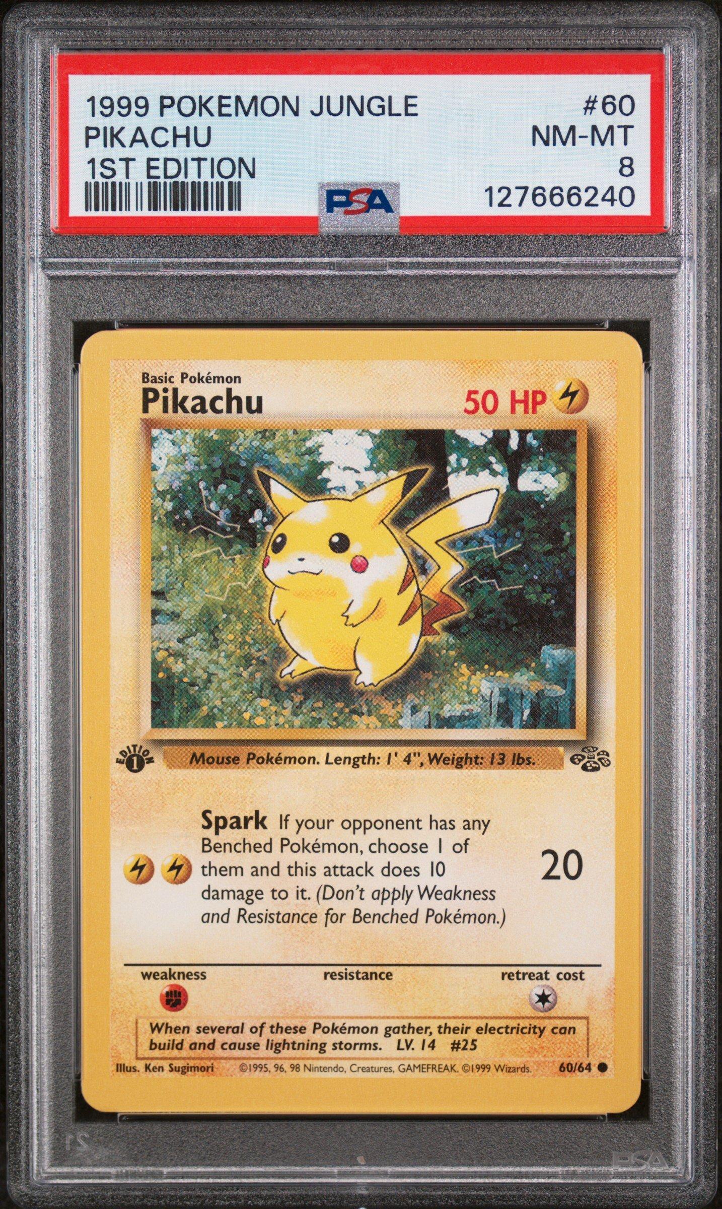 1999 Pokemon Jungle 60 Pikachu 1st Edition PSA 8 | GameStop