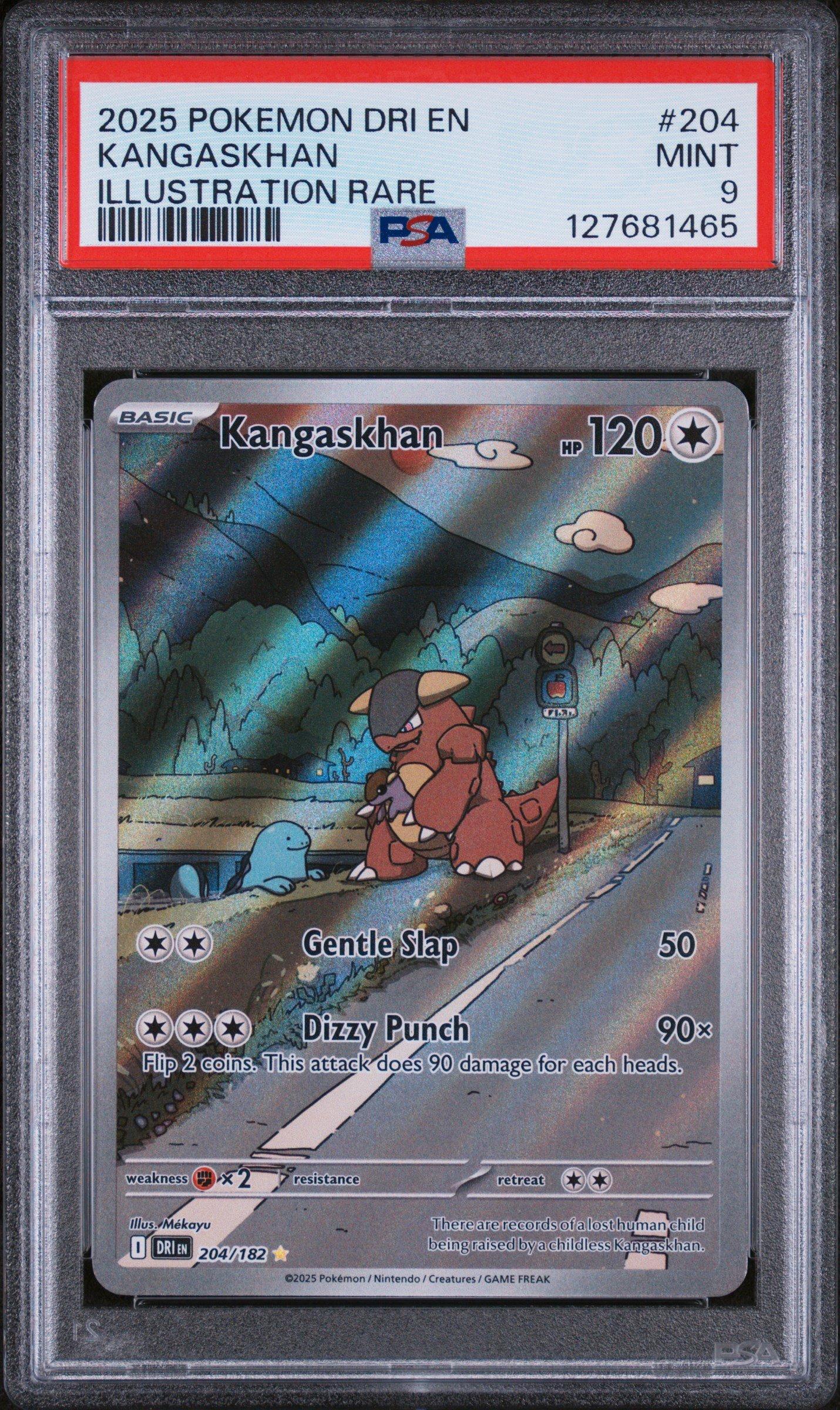 2025 Pokemon Dri En-destined Rivals 204 Kangaskhan Illustration Rare PSA 9  Graded Card | GameStop
